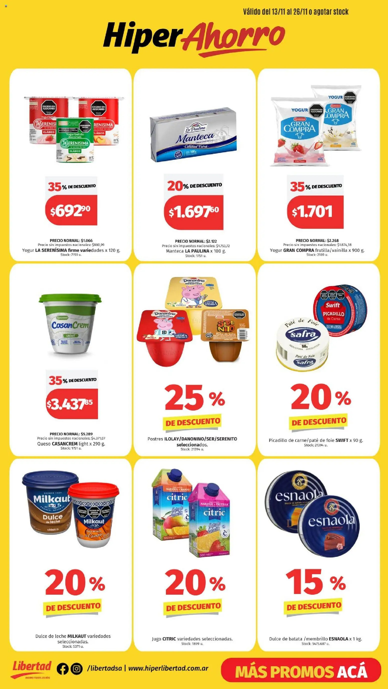Hipermercado Libertad catálogo │ válido desde el 13.11.2025 | Página: 6 | Productos: Vitaminas, Frutilla, Queso, Picadillo