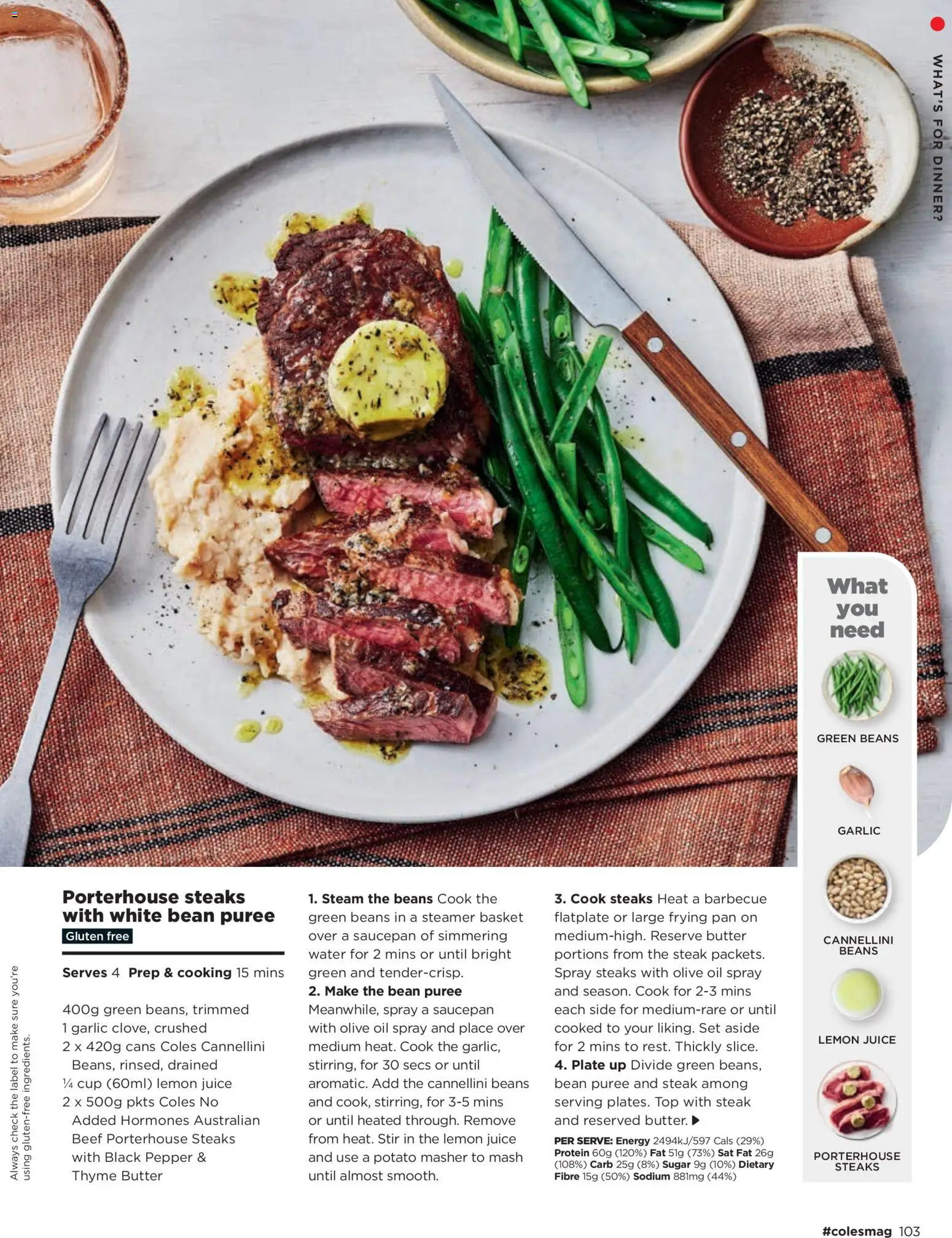 Coles catalogue - valid from 06.11.2025 | Page: 103 | Products: Basket, Water, Steak, Sugar