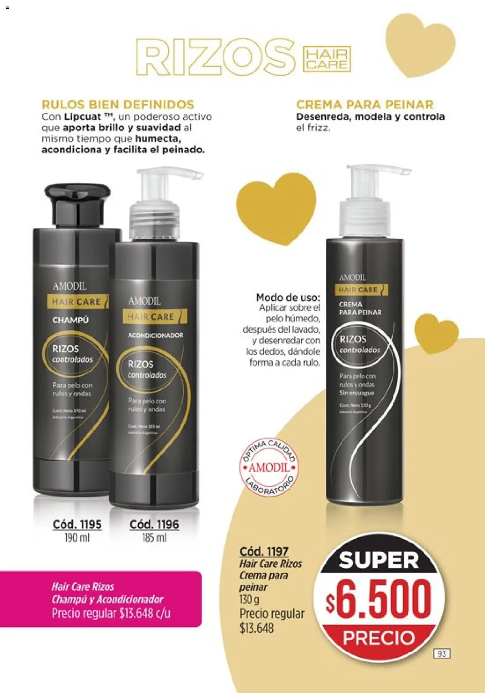 Catálogo Amodil Campaña 2 │ válido desde el 01.02.2026 | Página: 93 | Productos: Sobre, Champú, Acondicionador, Brillo