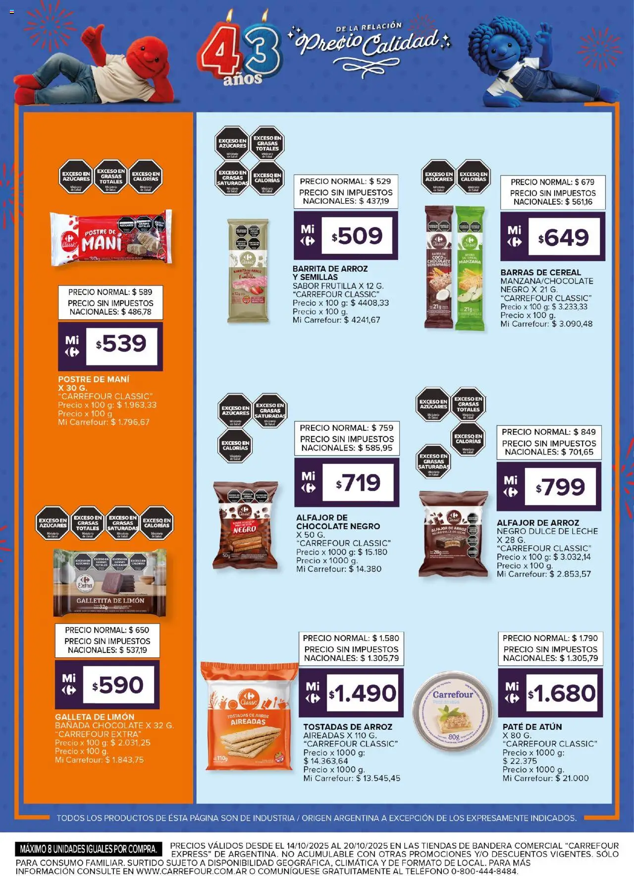 Carrefour ofertas -  Mendoza │ válido desde el 14.10.2025 | Página: 4 | Productos: Frutilla, Limón, Semillas, Chocolate