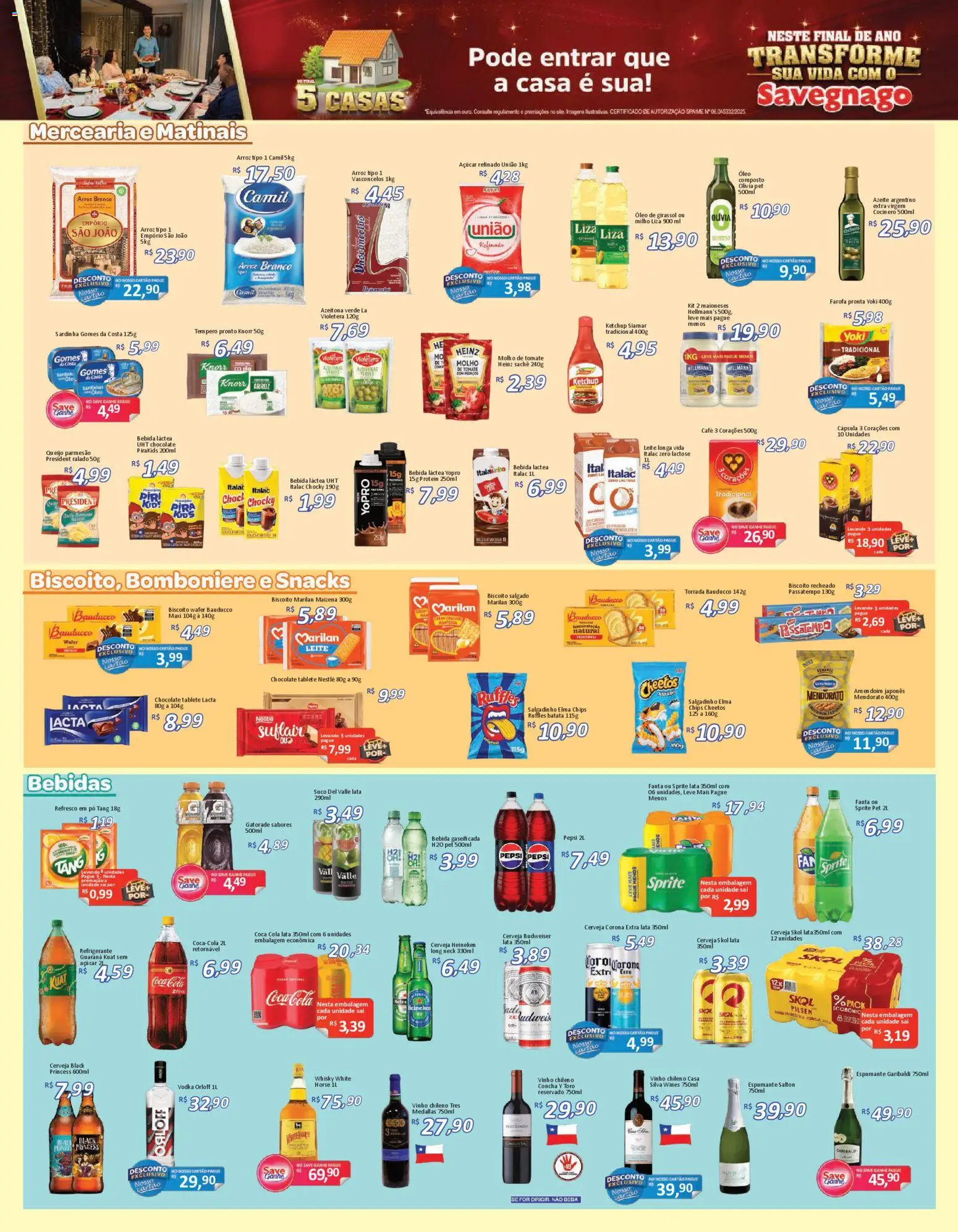Savegnago Folheto - válido de 04.12.2025 | Página: 3 | Produtos: Espumante, Whisky, Cheetos, Biscoito recheado