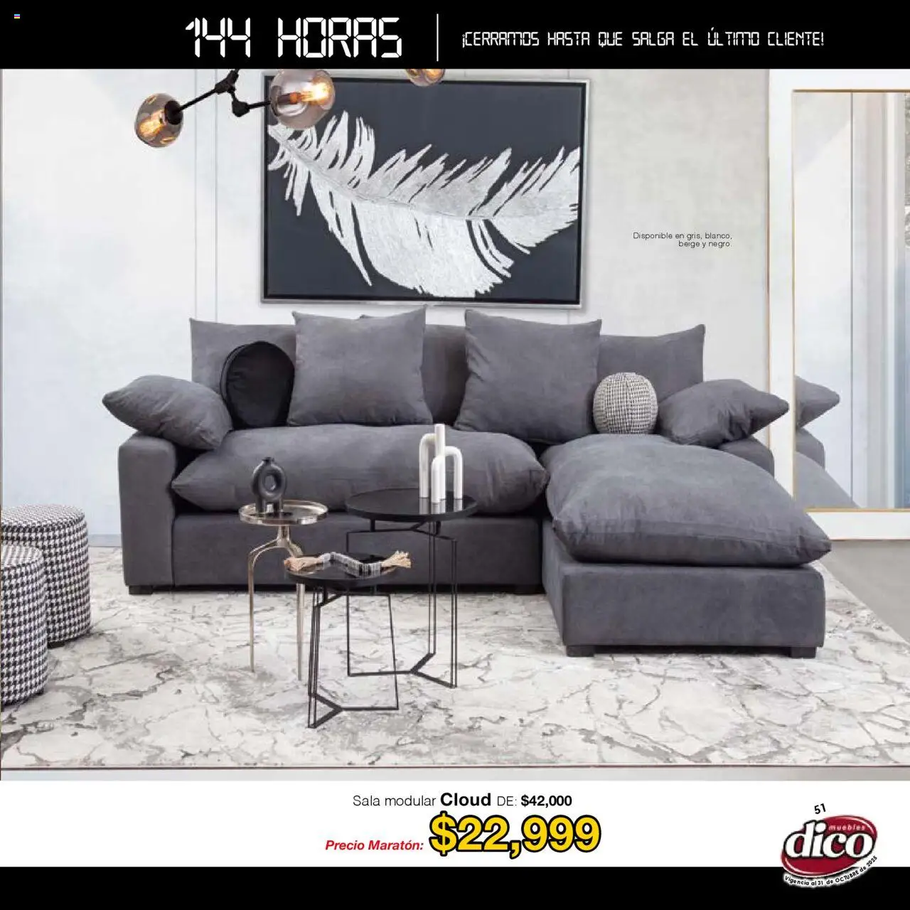 Nuevas ofertas de Muebles Dico válidas en toda la República Mexicana desde el 01.01.2025. ¡Encuentra las mejores ofertas en Muebles Dico - Catálogo Venta Maratónica Pacifico! | Página: 51 | Productos: Modular
