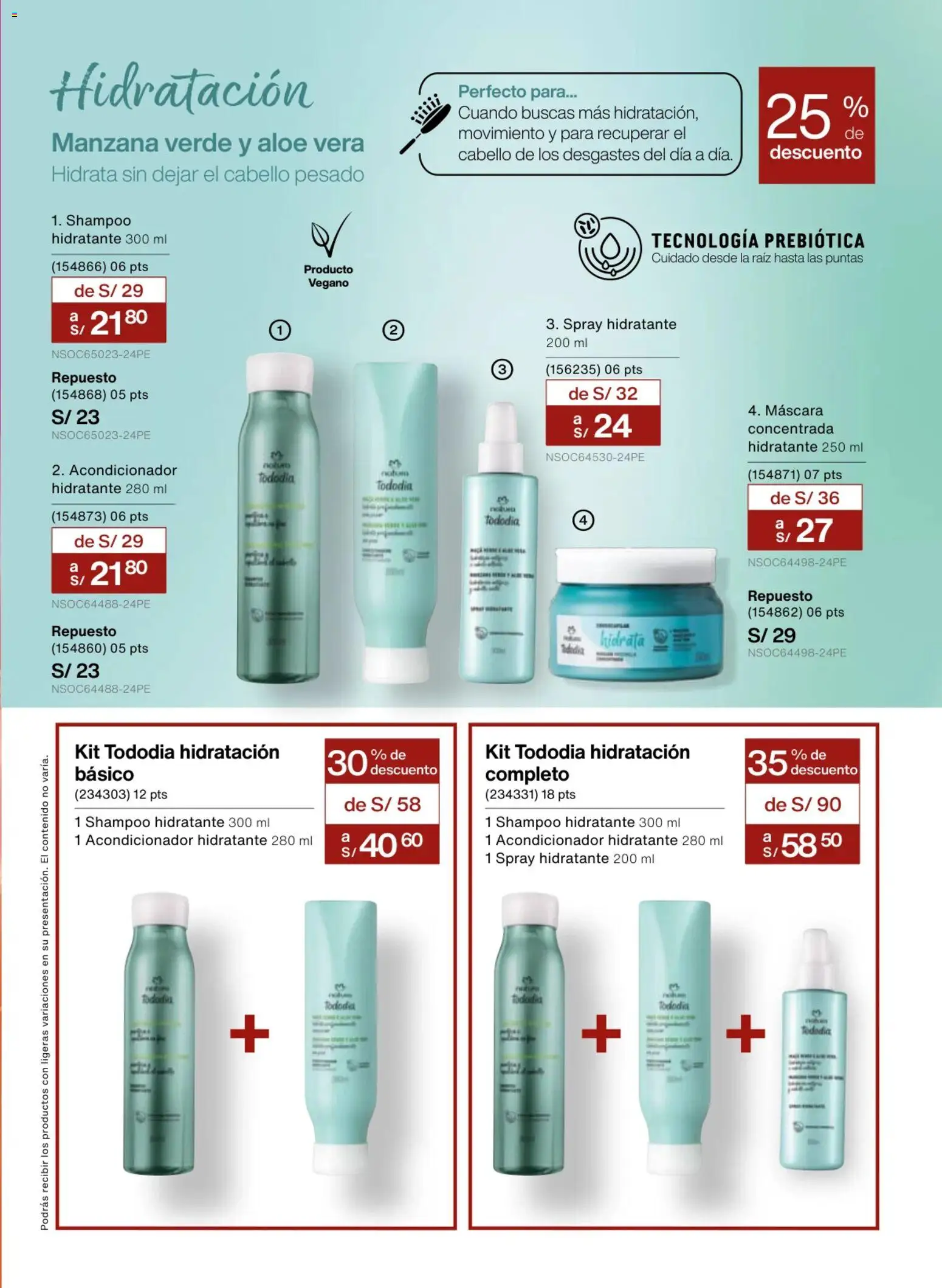 Catálogo Natura válido desde 18.02.2026 | Página: 135 | Productos: Máscara, Shampoo, Acondicionador