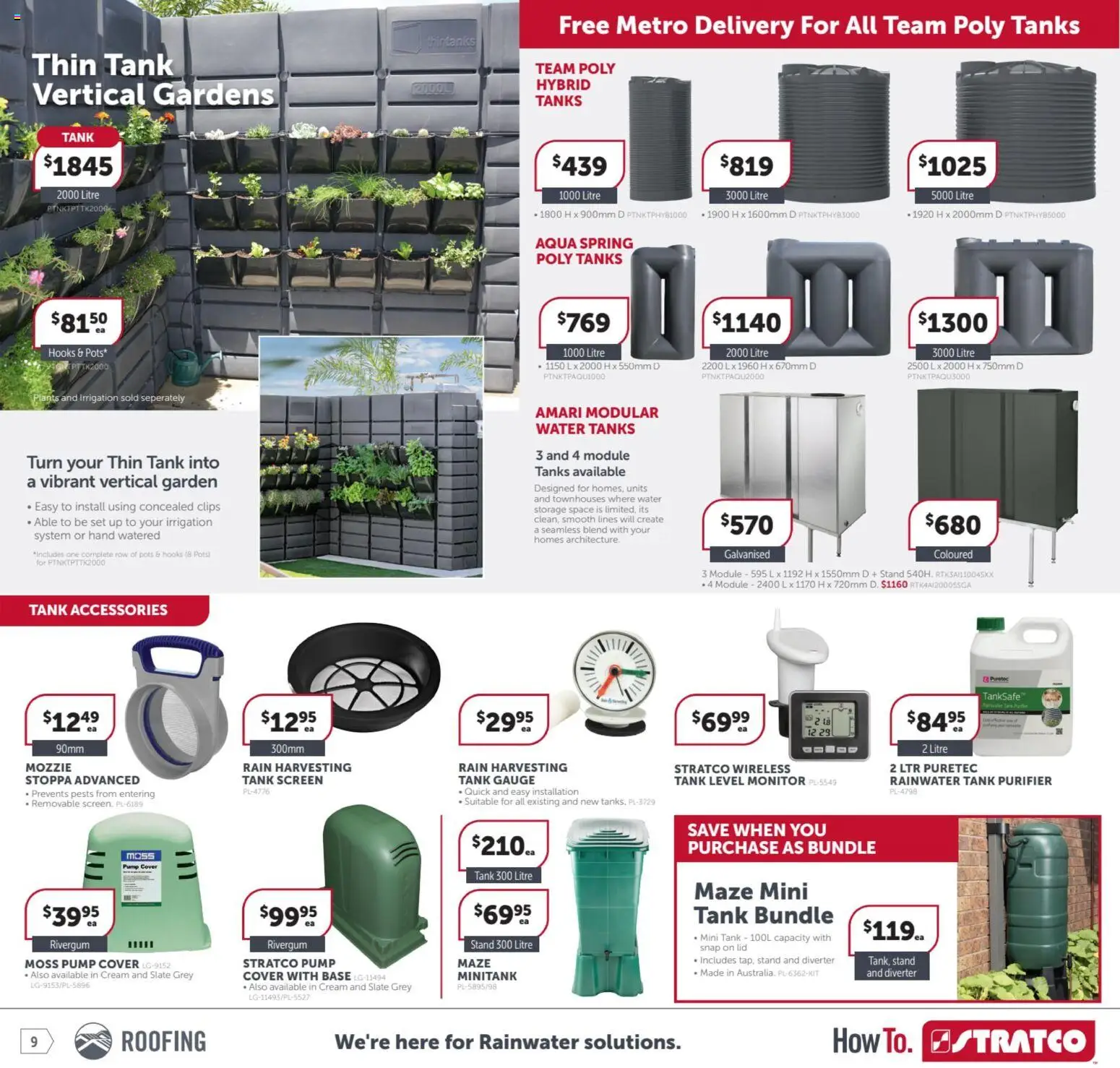 Stratco catalogue - valid from 17.04.2026 | Page: 9 | Products: Water, Irrigation, Monitor, Clips