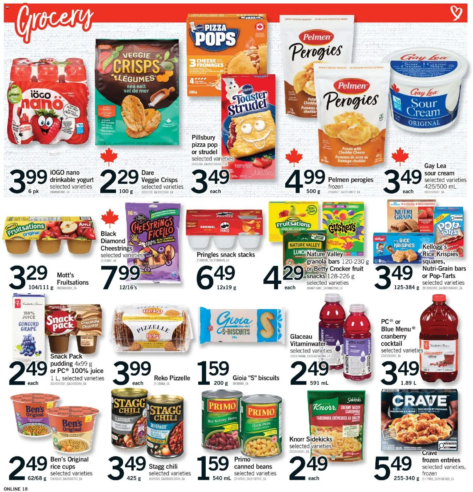 Fortinos flyer valid from 01.01.2026 | Page: 18 | Products: Rice, Milk, Pizza, Chicken