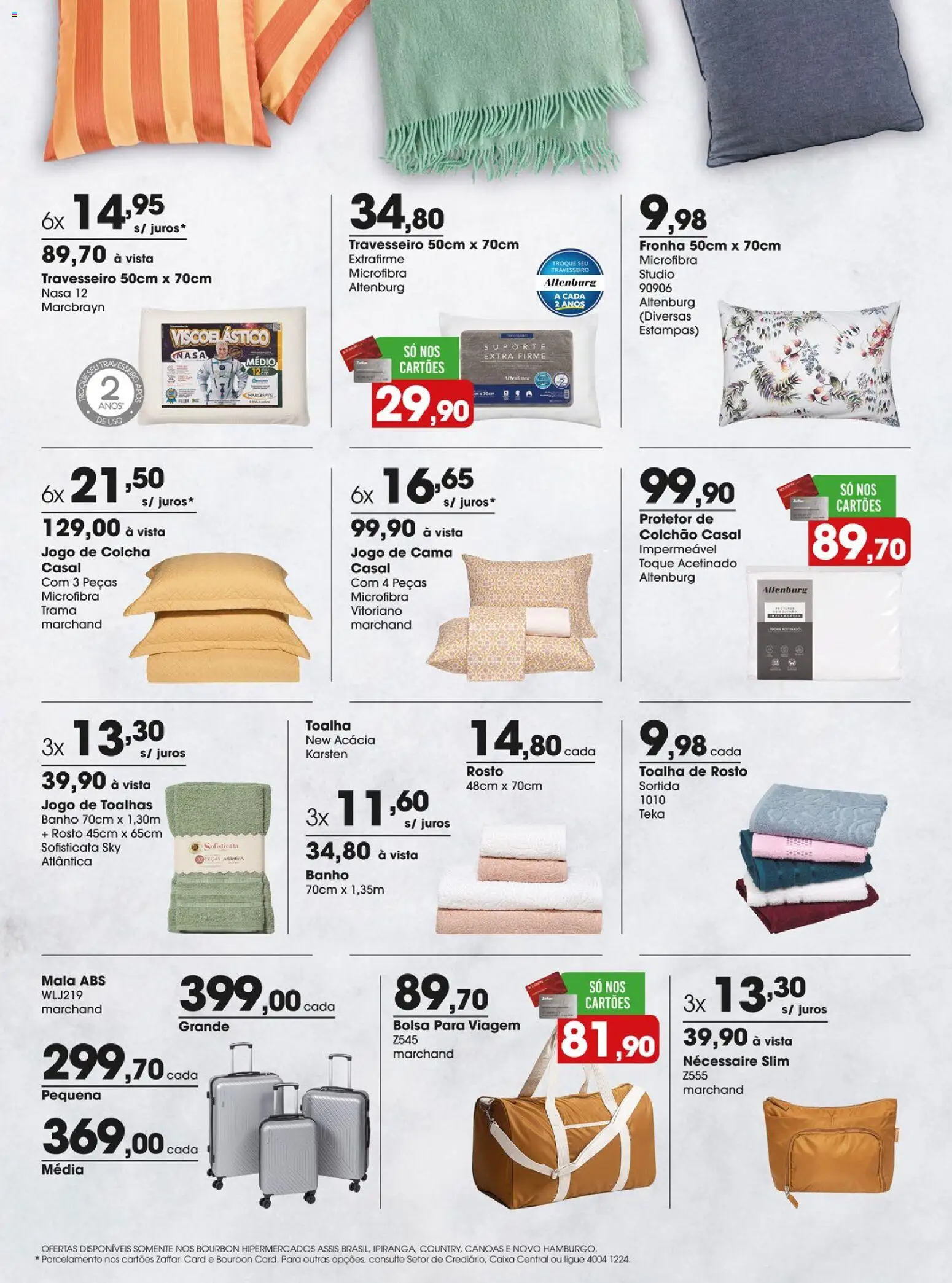 Zaffari Folheto - válido de 08.01.2026 | Página: 4 | Produtos: Colchão, Necessaire, Caixa, Fronha