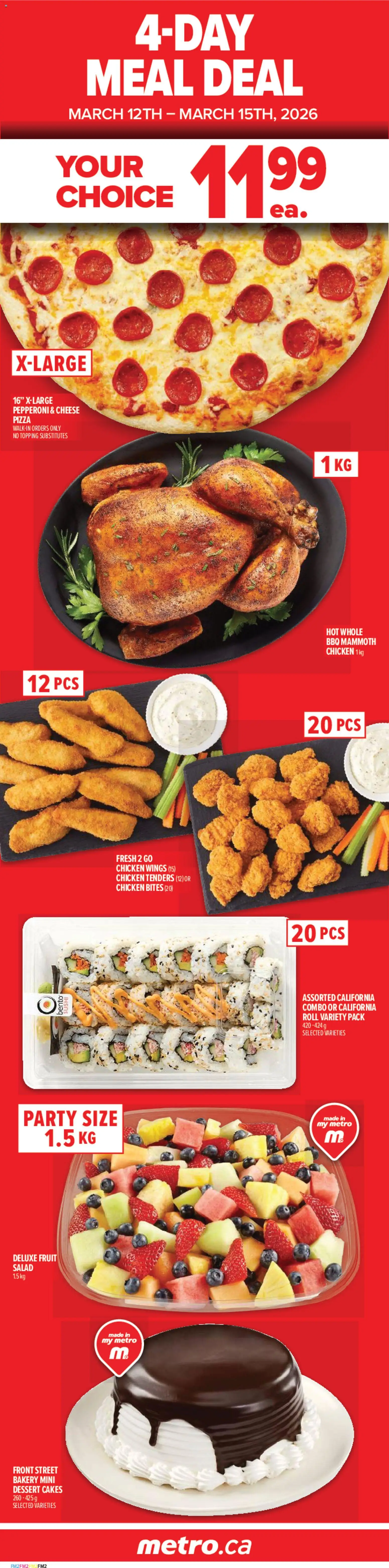 Metro flyer valid from 12.03.2026 | Page: 3 | Products: Salad, Cheese, Pizza, Chicken