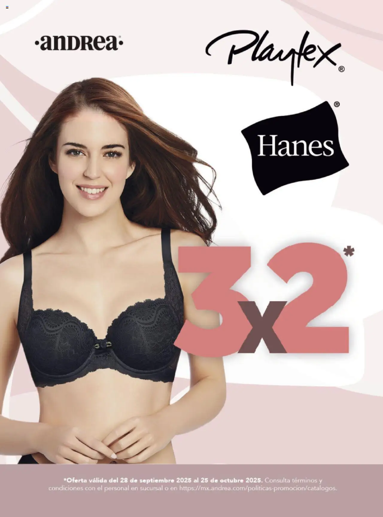 Nuevas ofertas de Andrea válidas en toda la República Mexicana desde el 28.09.2025. ¡Encuentra las mejores ofertas en Andrea - Catálogo Playtex! | Página: 1