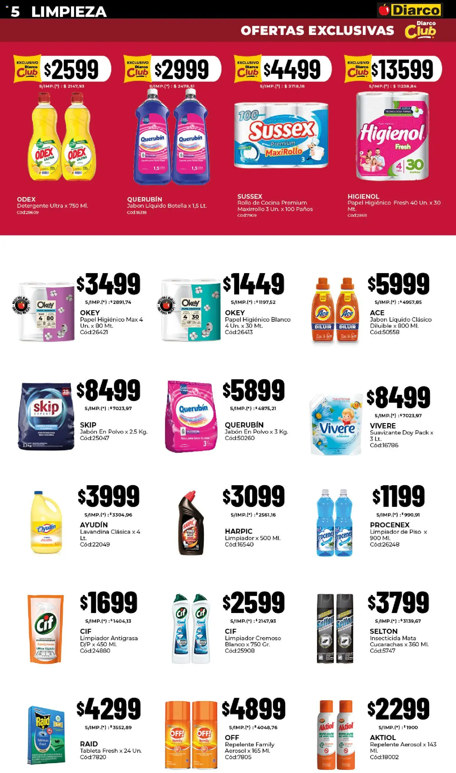 Diarco - Ofertas Pueblo Interior │ válido desde el 27.10.2025 | Página: 5 | Productos: Repelente, Jabón líquido, Jabón en polvo, Limpiador