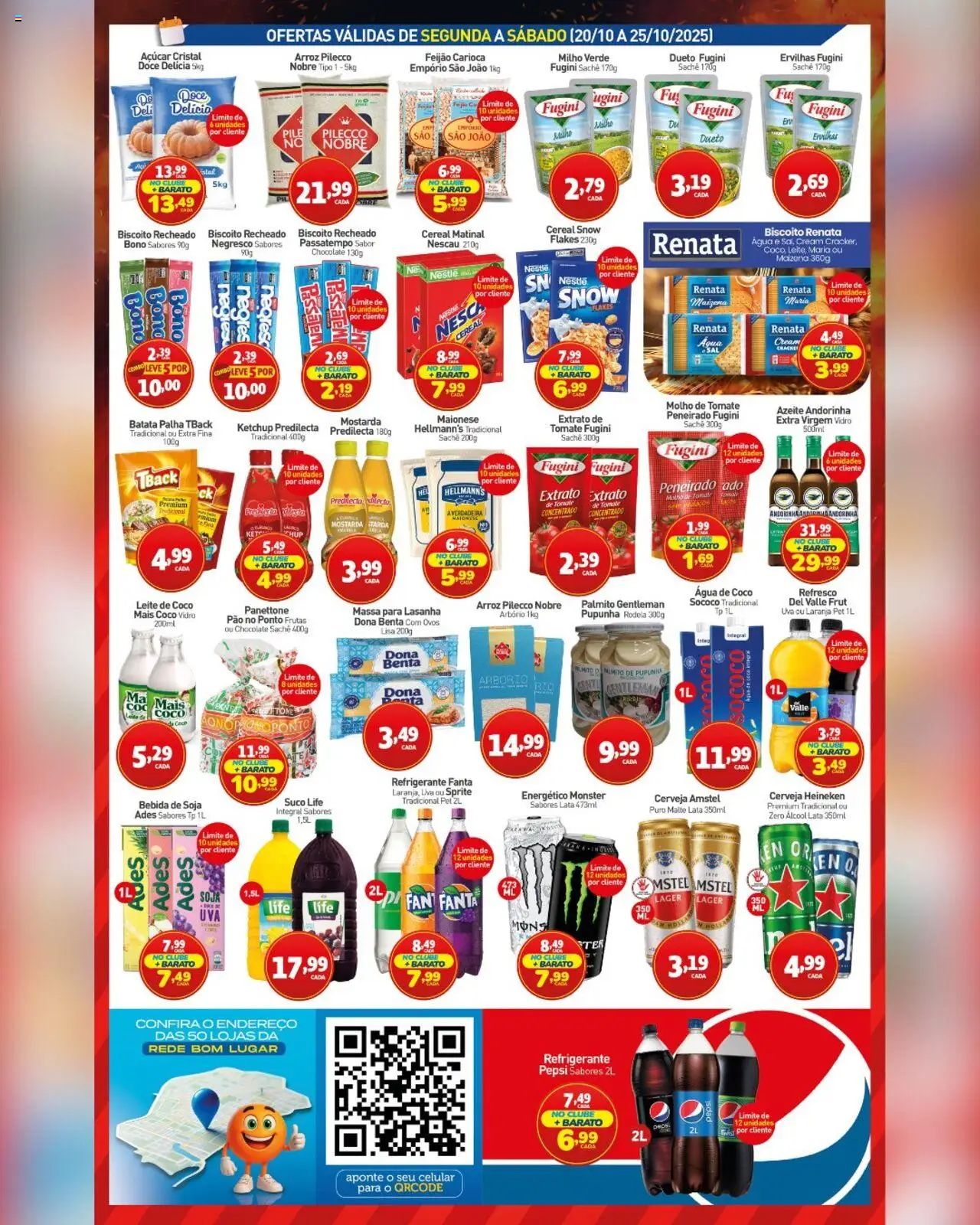Rede Bom Lugar Folheto - válido de 20.10.2025 | Página: 2 | Produtos: Bebida, Açúcar, Refrigerante, Maionese