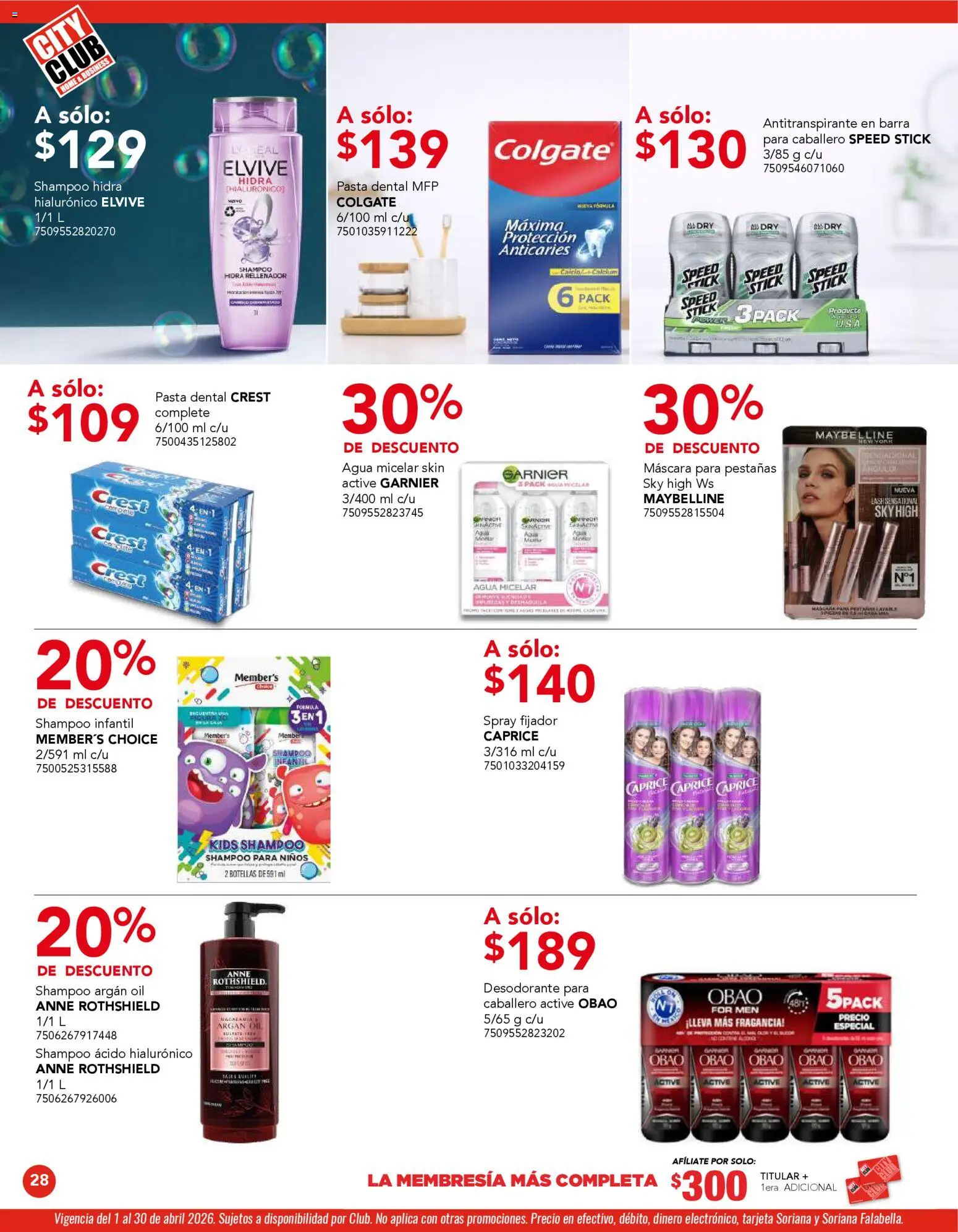 Nuevas ofertas de City Club válidas en toda la República Mexicana desde el 01.04.2026. ¡Encuentra las mejores ofertas en City Club catálogo! | Página: 28