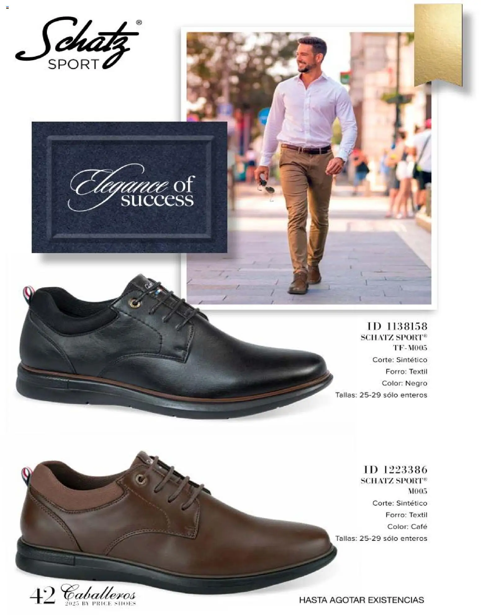Nuevas ofertas de Price Shoes válidas en toda la República Mexicana desde el 26.11.2025. ¡Encuentra las mejores ofertas en Price Shoes catálogo Caballeros! | Página: 42 | Productos: Café