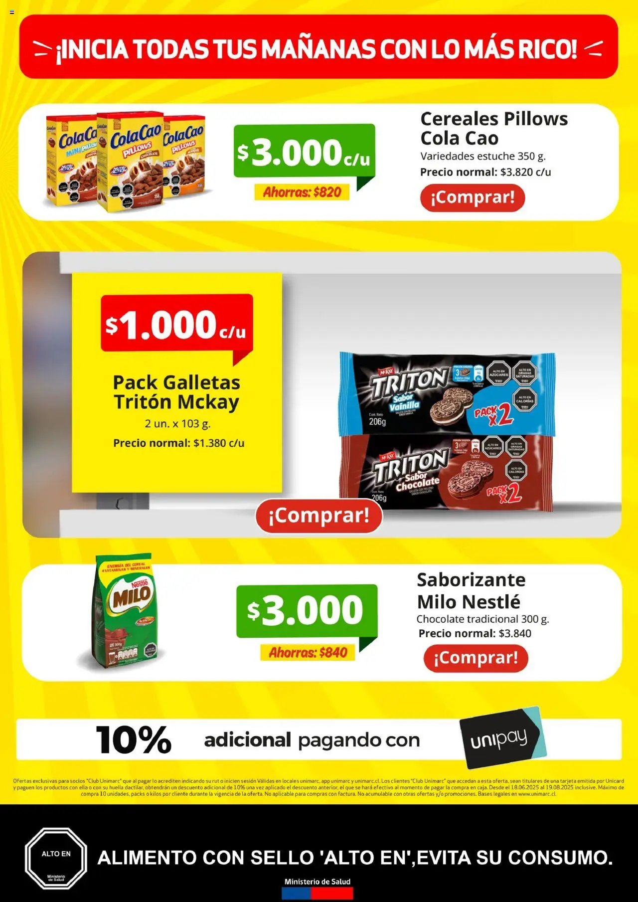 Unimarc ofertas  │ válido desde el 18.06.2025 | Página: 5 | Productos: Estuche, Chocolate, Cereales, Galletas