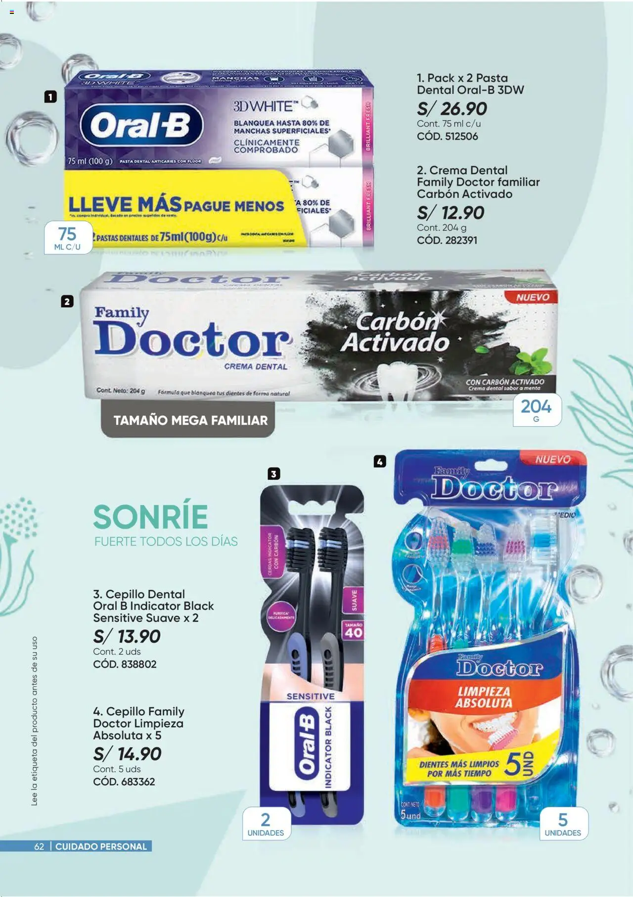 Catálogo Azzorti válido desde 15.09.2025 | Página: 62 | Productos: Pasta dental, Pasta, Crema