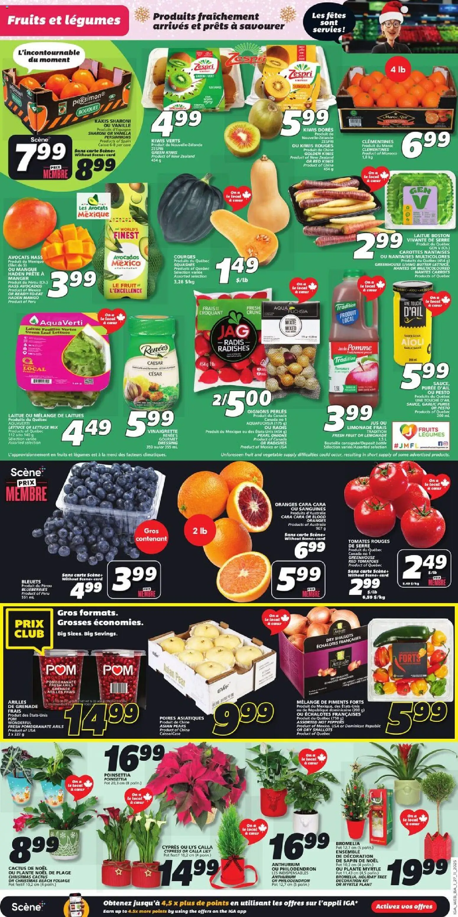 IGA flyer valid from 27.11.2025 | Page: 4 | Products: Butter, Oranges, Tomatoes
