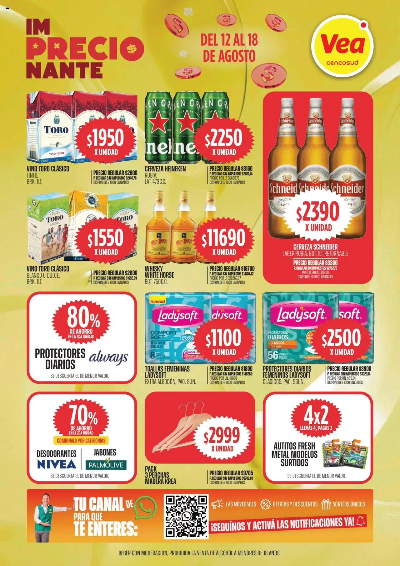 Vea - Oferta imPRECIOnante Córdoba │ válido desde el 12.08.2025 | Página: 6 | Productos: Algodón, Toallas, Cerveza, Té