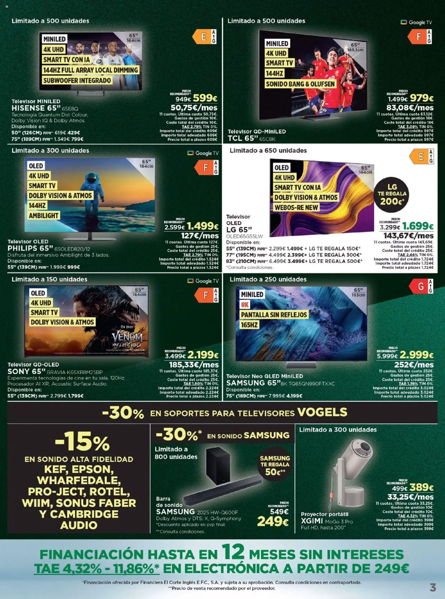 Nuevas ofertas de El Corte Inglés válidas en toda la República Mexicana desde el 24.11.2025. ¡Encuentra las mejores ofertas en El Corte Inglés Black Friday! | Página: 3 | Productos: Proyector, Audio, Barra, Té