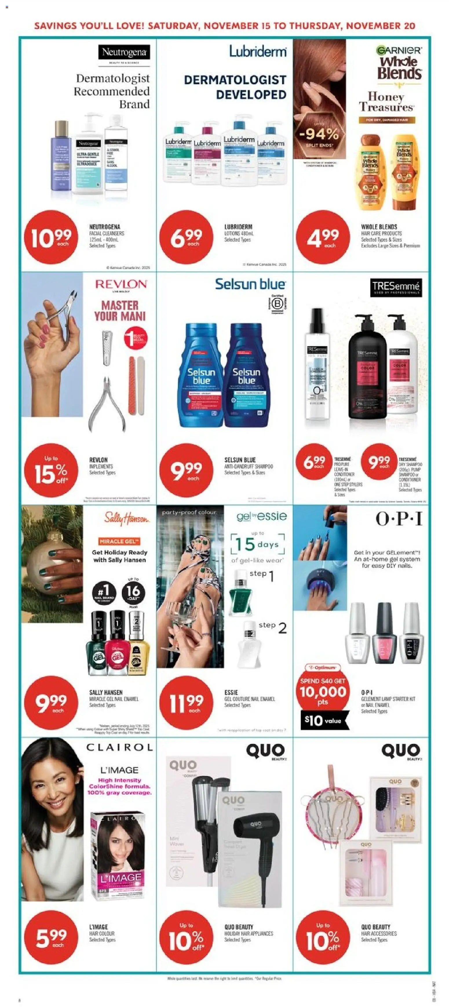 Shoppers flyer valid from 15.11.2025 | Page: 14 | Products: Shampoo, Conditioner, Lamp