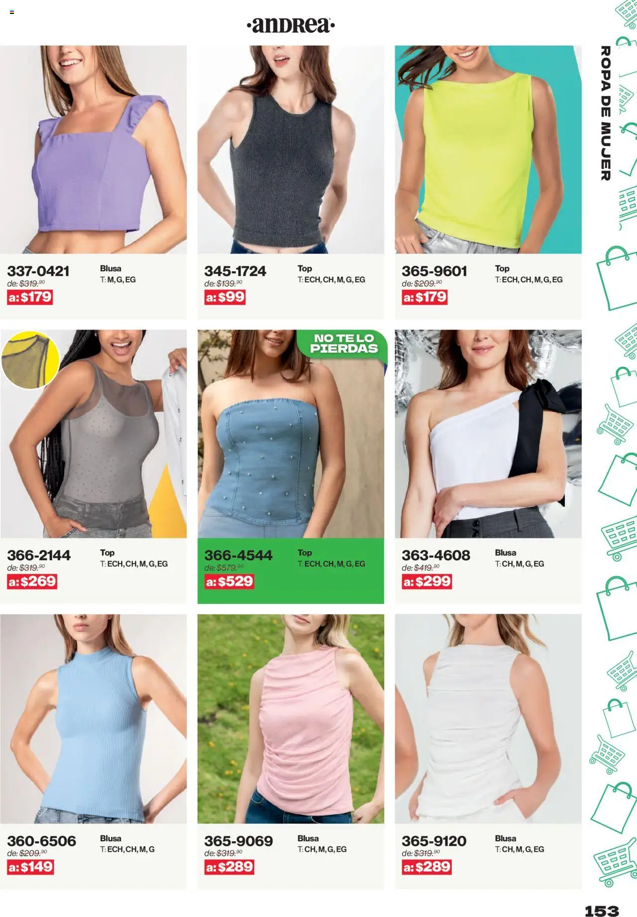 Nuevas ofertas de Andrea válidas en toda la República Mexicana desde el 10.08.2025. ¡Encuentra las mejores ofertas en Andrea - Catálogo Outlet! | Página: 153 | Productos: Blusa, Ropa