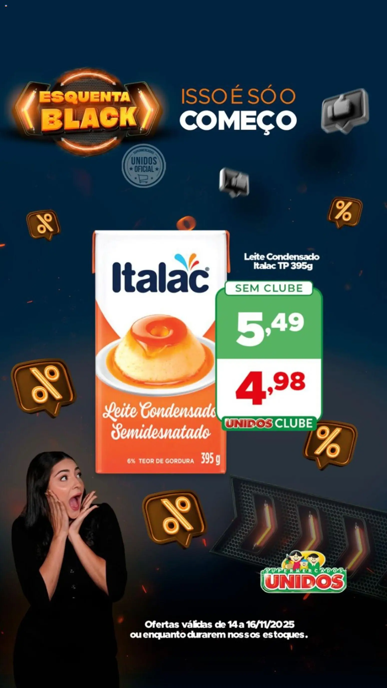 Supermercados Unidos Folheto - válido de 14.11.2025 | Página: 5 | Produtos: Leite, Leite condensado