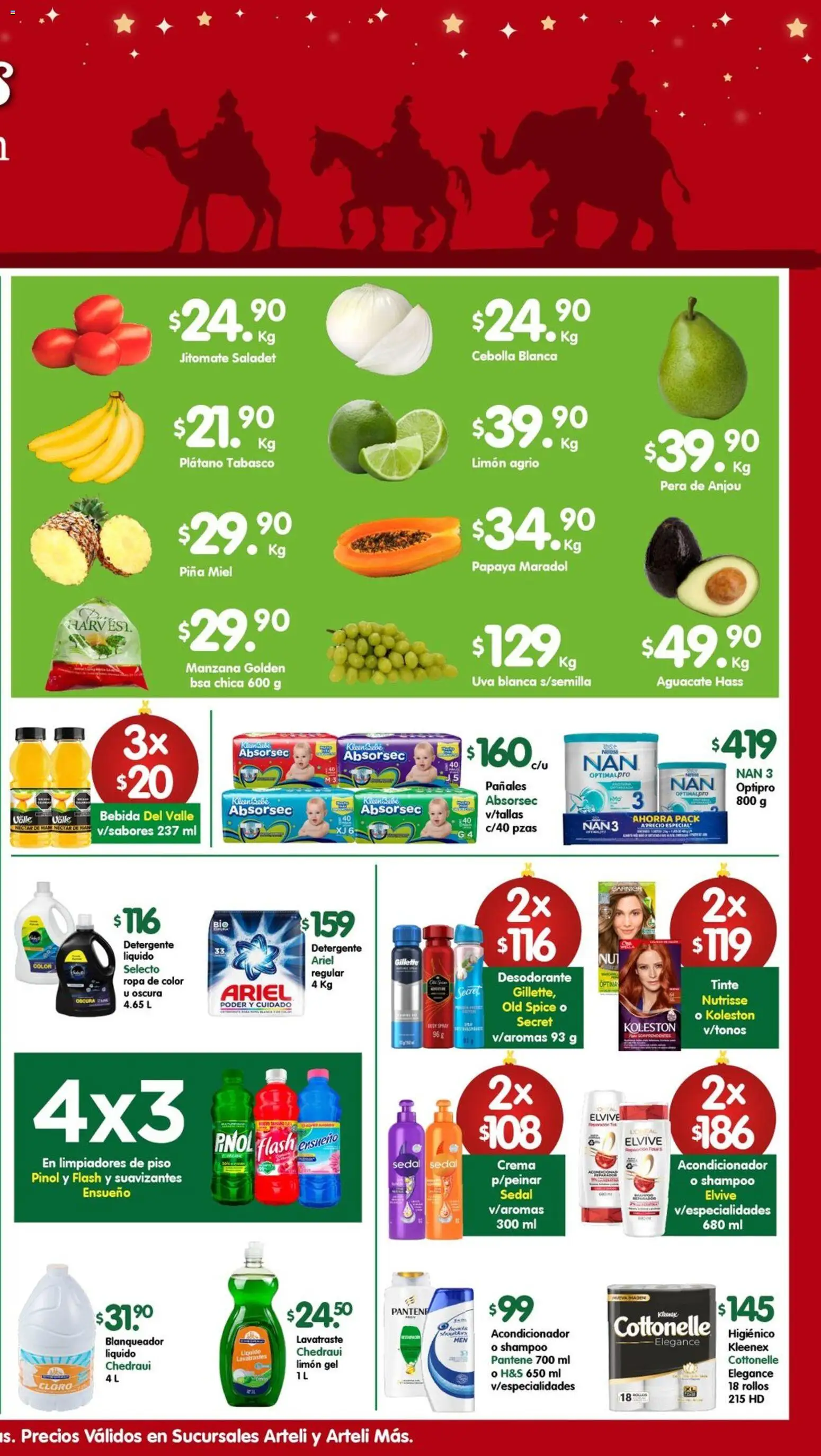 Nuevas ofertas de Arteli válidas en toda la República Mexicana desde el 05.01.2026. ¡Encuentra las mejores ofertas en Arteli folleto Valles! | Página: 2 | Productos: Detergente, Aguacate, Uva, Pañales