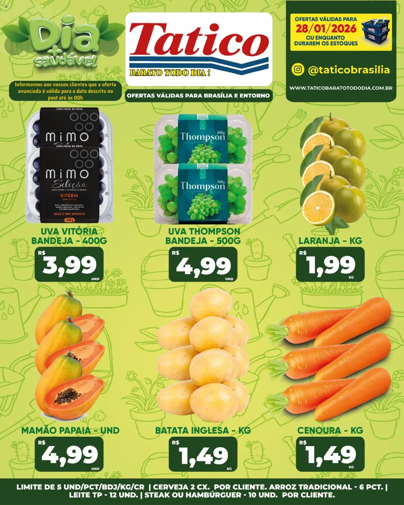 Tatico Folheto - válido de 28.01.2026 | Página: 16 | Produtos: Mesa, Leite, Cerveja, Hambúrguer