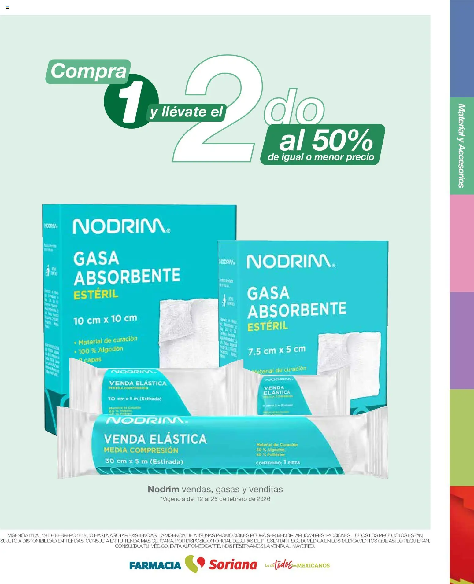 Nuevas ofertas de Soriana válidas en toda la República Mexicana desde el 01.02.2026. ¡Encuentra las mejores ofertas en Soriana - Folleto Farmacia Soriana Febrero Mercado Nacional! | Página: 18 | Productos: Algodón