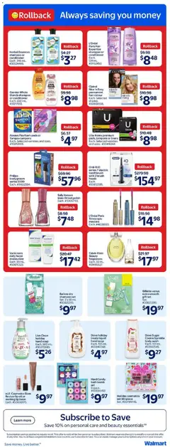 Preview of Walmart weekly flyer from shop Walmart valid from 13.11.2025 | Page: 14 | Products: Electric toothbrush, Nail polish, Body wash, Oil