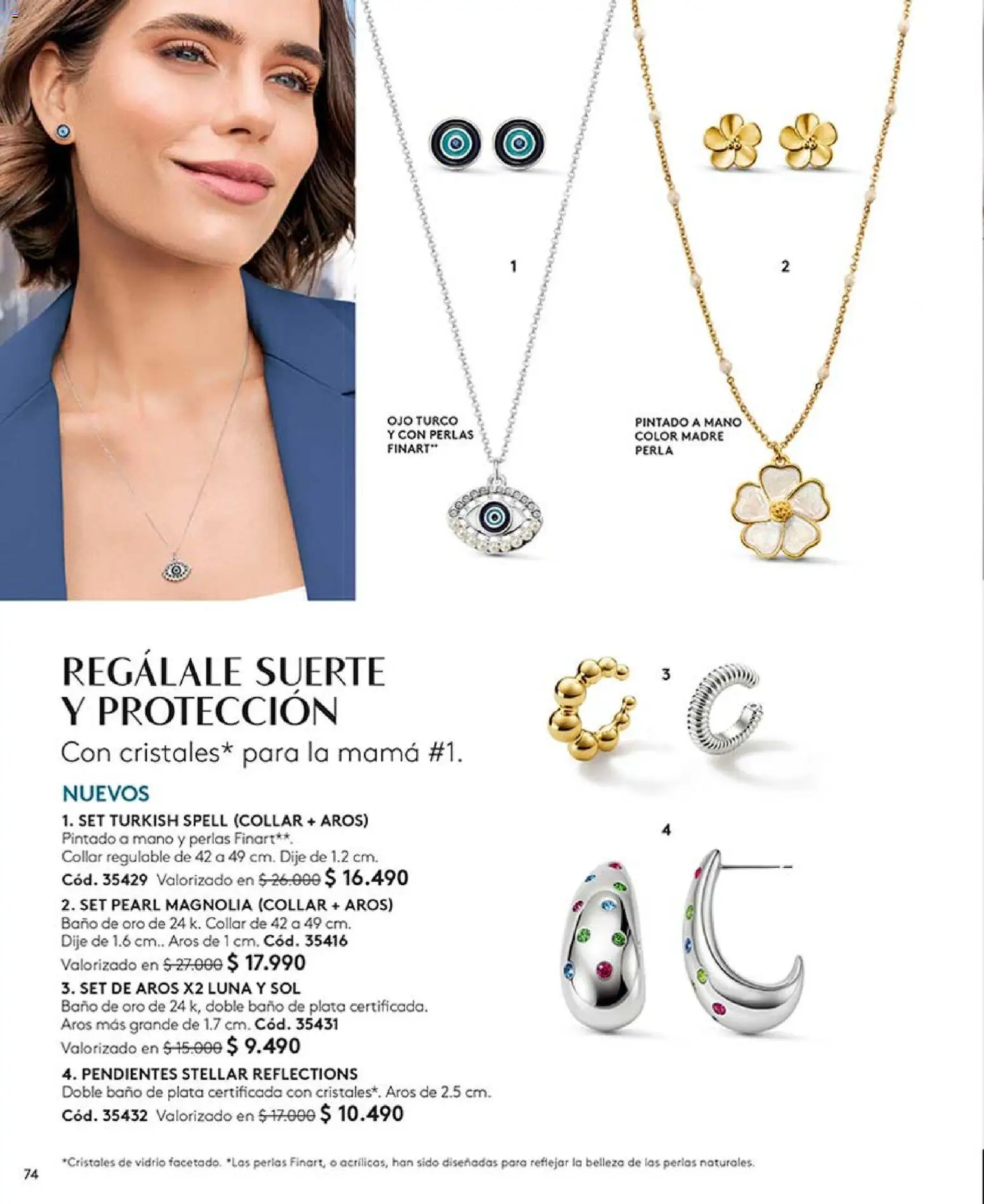 Catálogo Ésika Campaña 7 │ válido desde el 18.04.2026 | Página: 74 | Productos: Baño, Collar, Aros, Dije