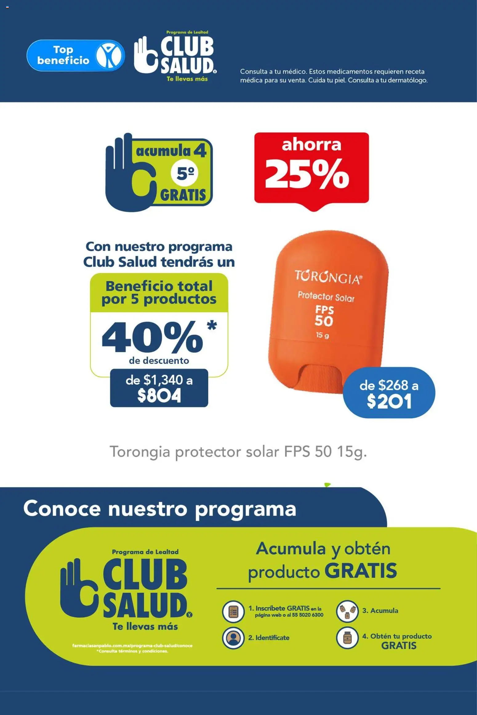 Nuevas ofertas de Farmacia San Pablo válidas en toda la República Mexicana desde el 05.04.2026. ¡Encuentra las mejores ofertas en Farmacia San Pablo catálogo! | Página: 4 | Productos: Té, Protector solar