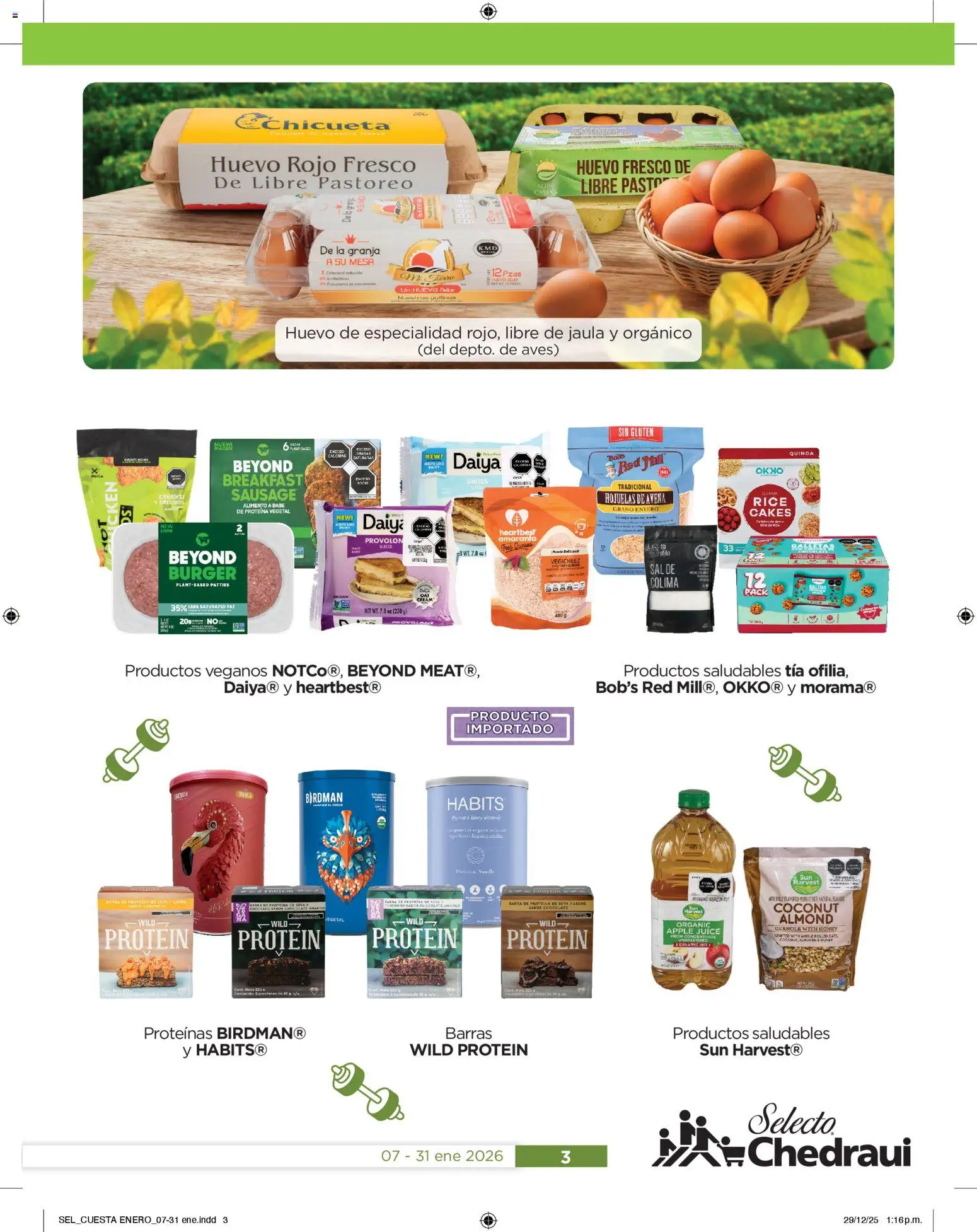 Nuevas ofertas de Chedraui válidas en toda la República Mexicana desde el 07.01.2026. ¡Encuentra las mejores ofertas en Chedraui folleto Llevarte más cuesta menos! | Página: 3 | Productos: Sal, Avena, Chocolate, Mesa