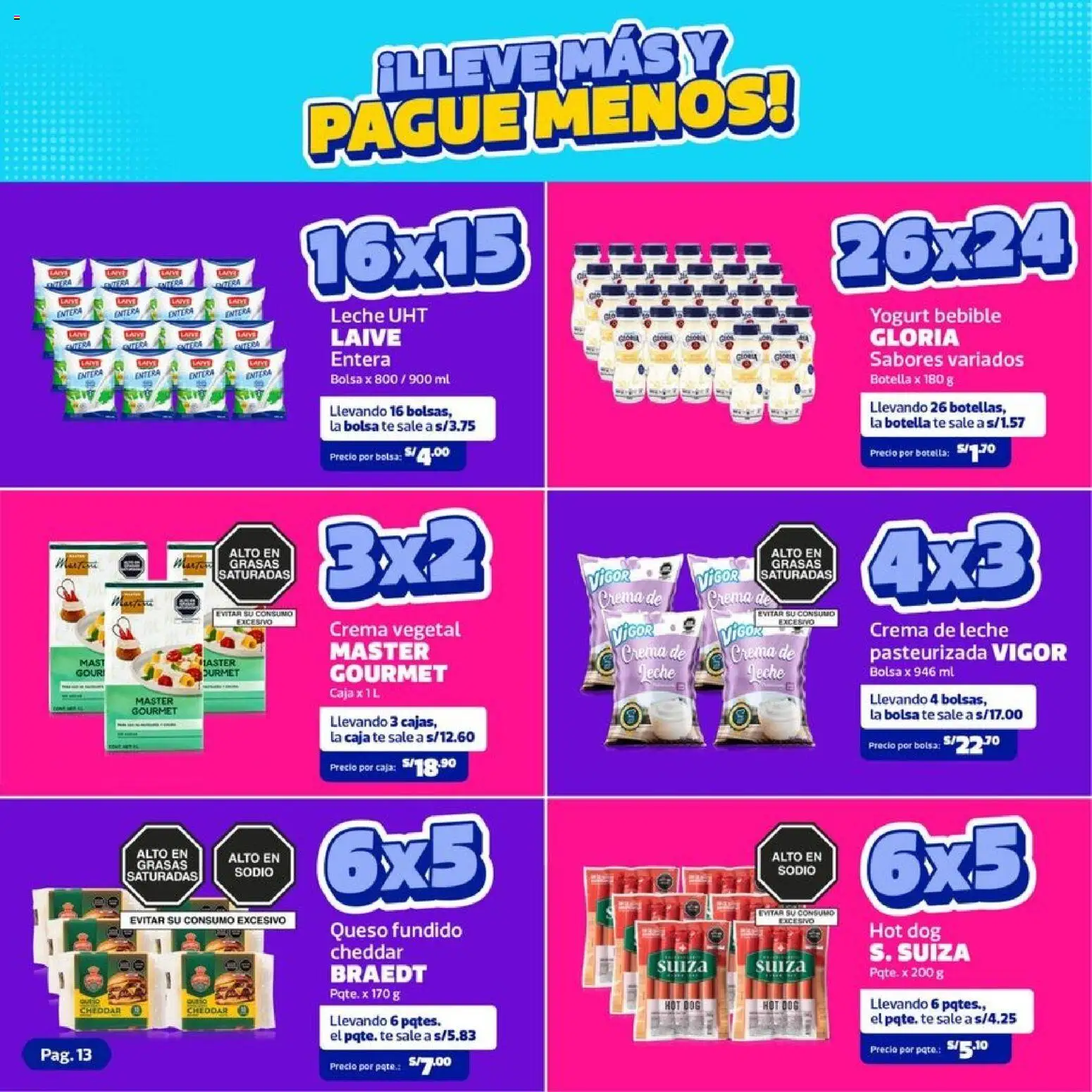 Catálogo Makro válido desde 12.02.2026 | Página: 13 | Productos: Leche, Té, Crema, Bolsa