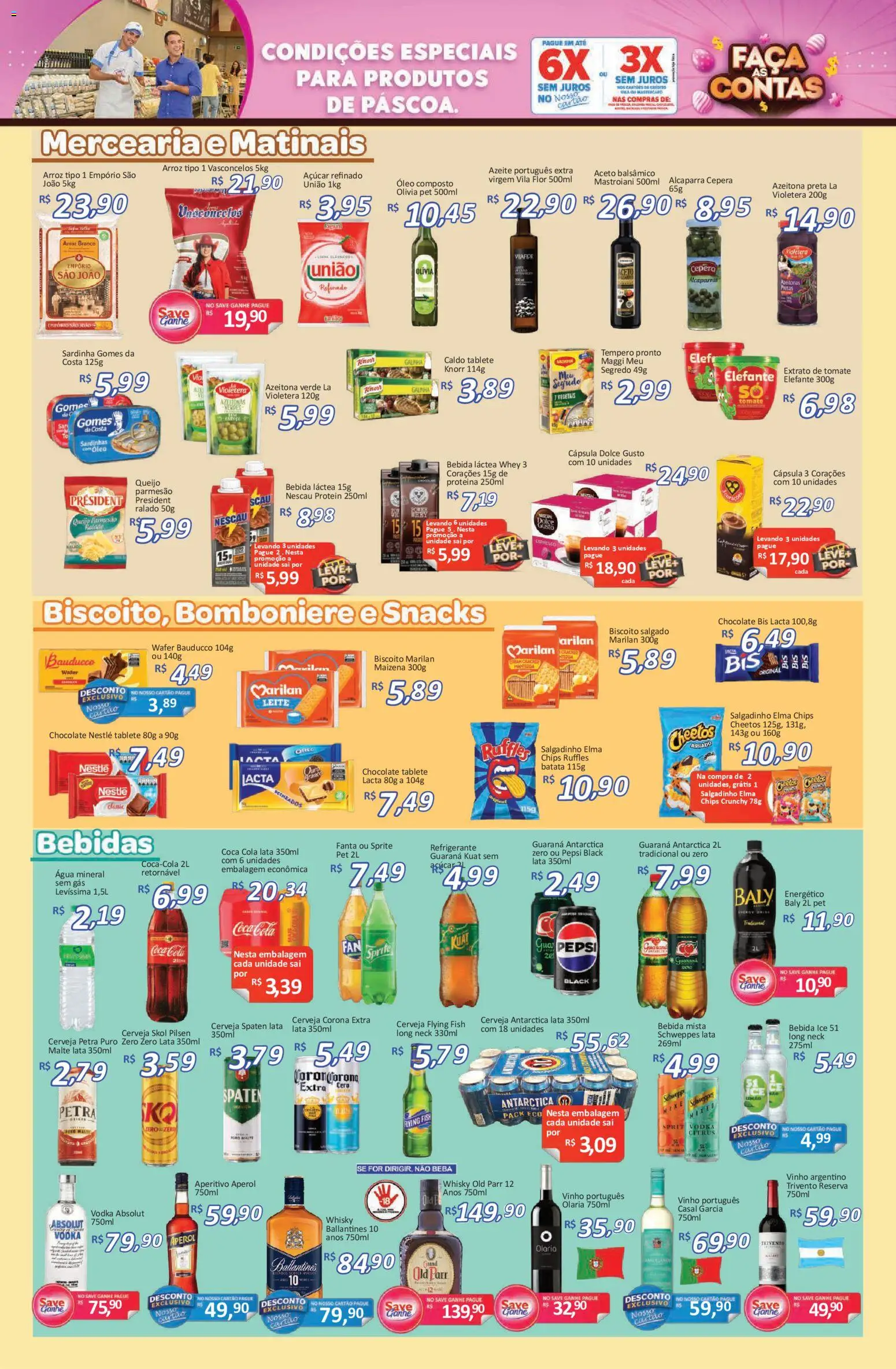 Savegnago Folheto - válido de 02.04.2026 | Página: 3 | Produtos: Whisky, Nescau, Leite, Óleo