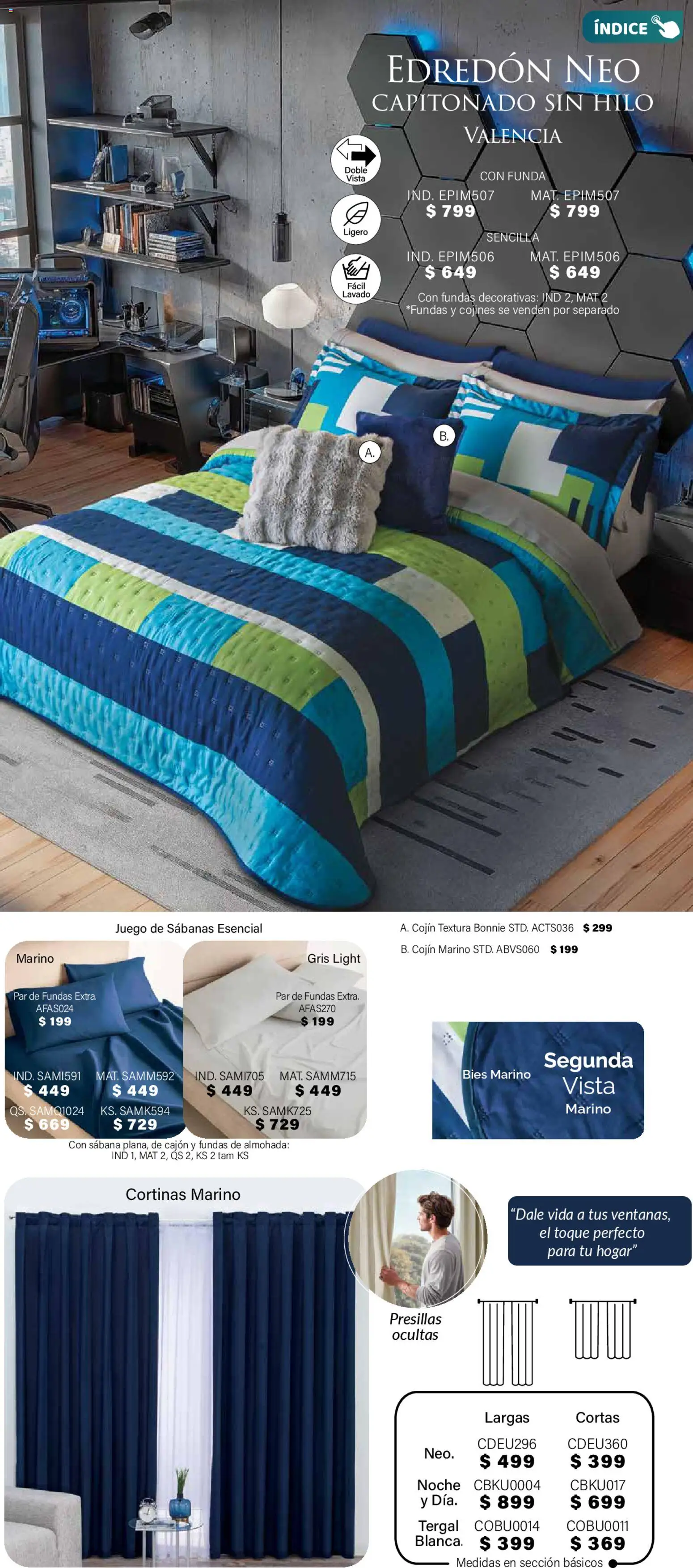 Nuevas ofertas de Colchas Concord válidas en toda la República Mexicana desde el 01.11.2025. ¡Encuentra las mejores ofertas en Colchas Concord Buen Fin! | Página: 39 | Productos: Juego, Almohada, Sabanas, Cortinas