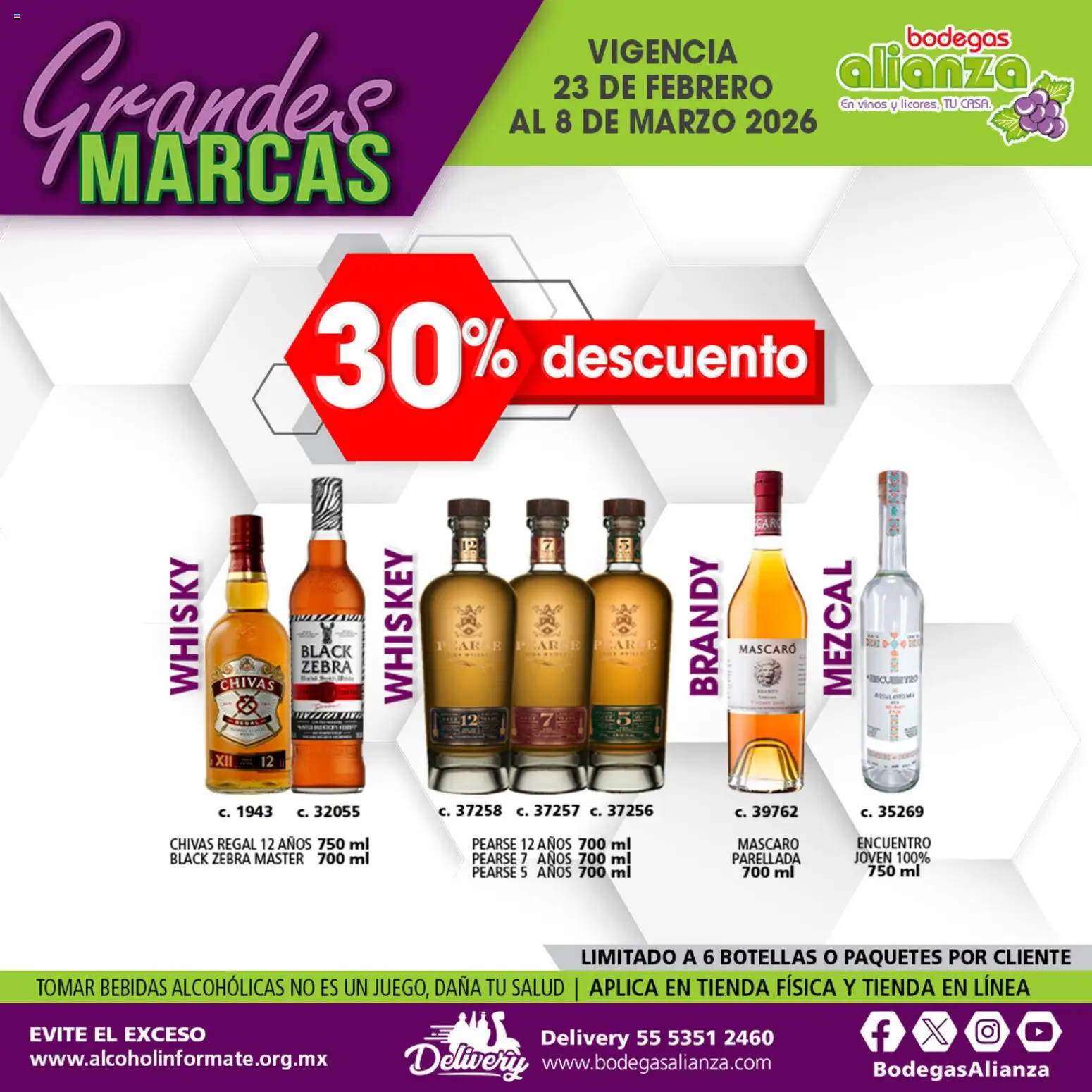 Nuevas ofertas de Bodegas Alianza válidas en toda la República Mexicana desde el 23.02.2026. ¡Encuentra las mejores ofertas en Bodegas Alianza catálogo Grandes Marcas! | Página: 2 | Productos: Whiskey, Whisky
