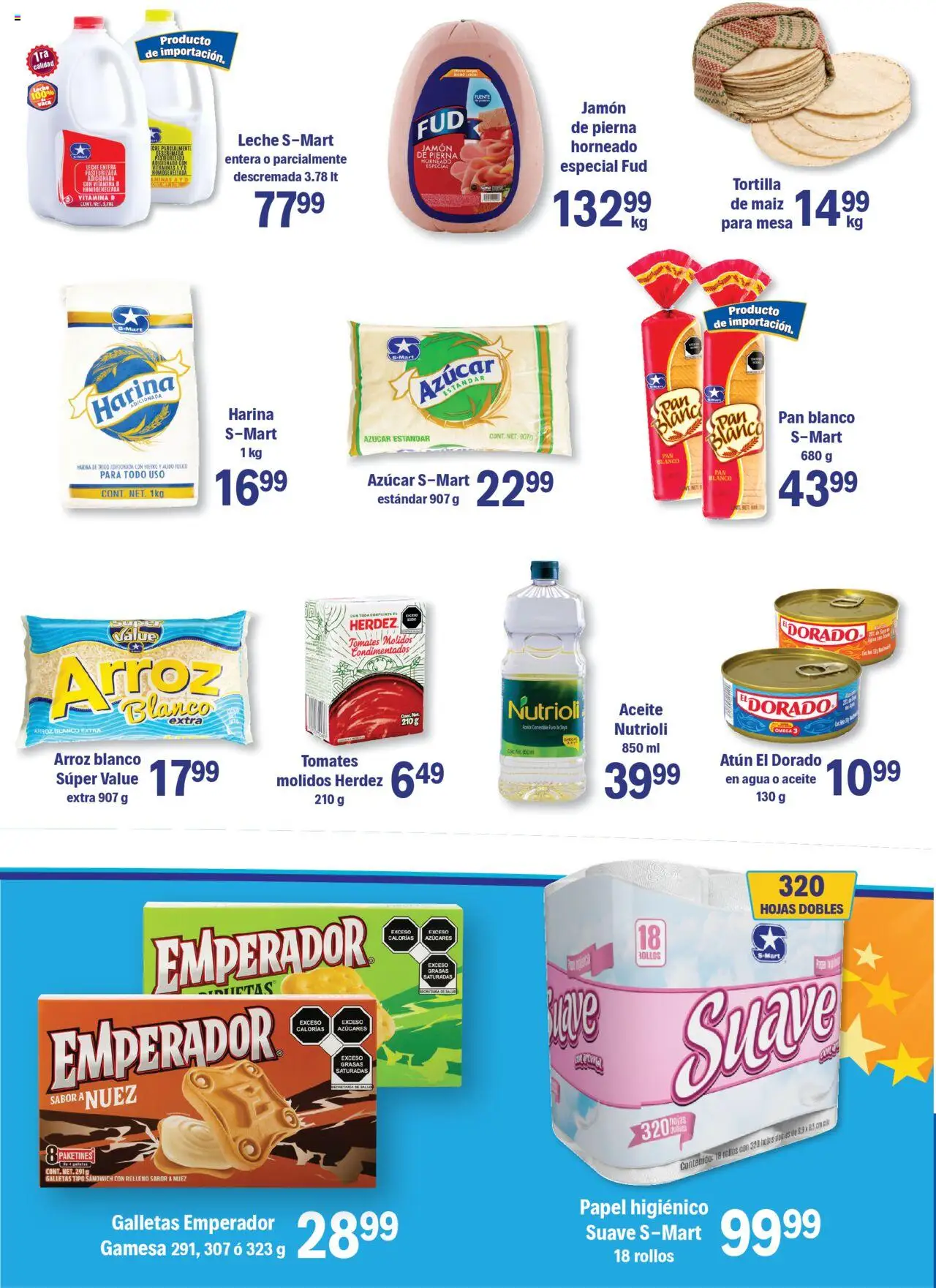 Nuevas ofertas de S-Mart válidas en toda la República Mexicana desde el 23.09.2025. ¡Encuentra las mejores ofertas en S-Mart - Folleto - Reynosa (y Rio Bravo)! | Página: 5 | Productos: Maíz, Atún, Leche, Pan