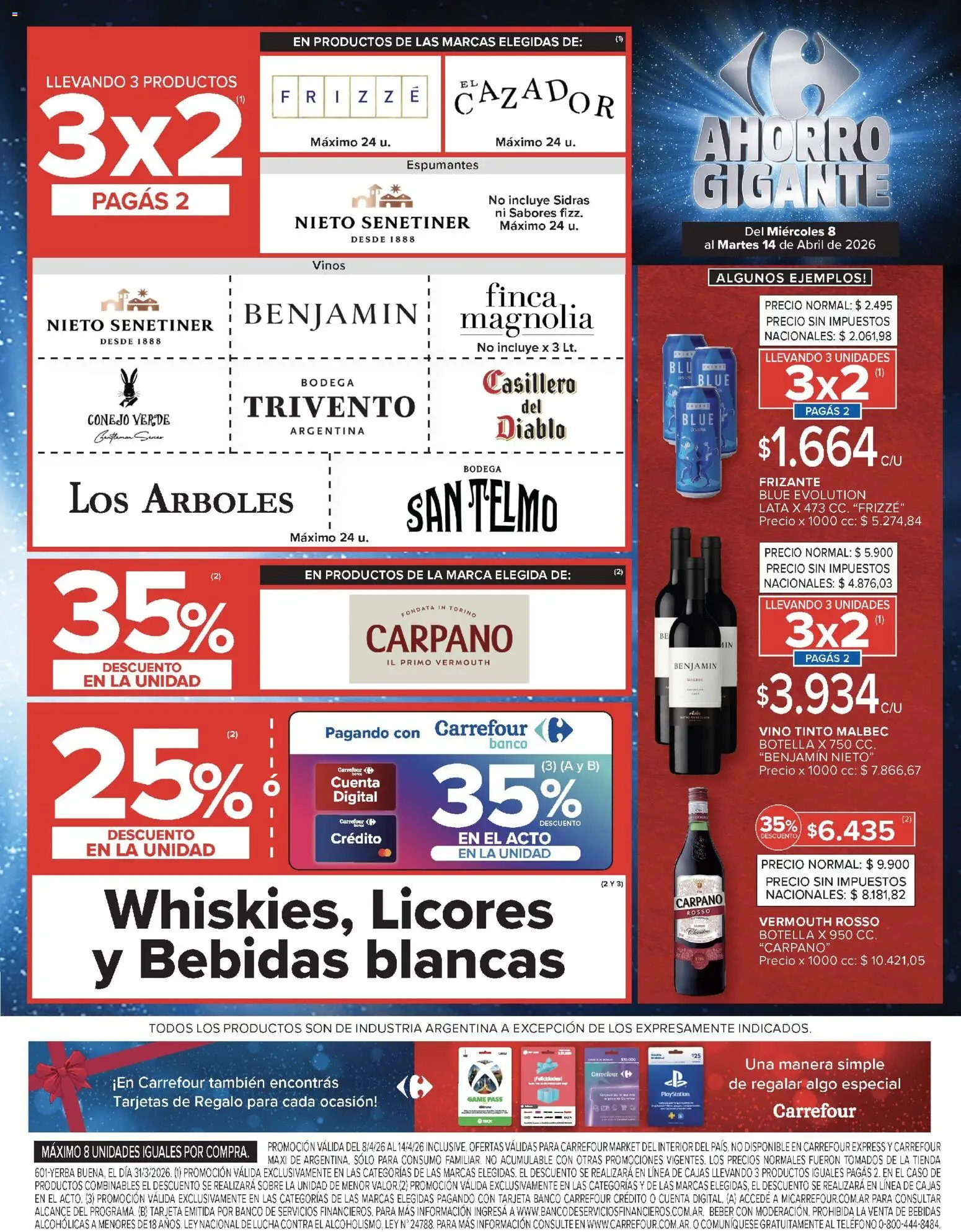 Carrefour Market catálogo │ válido desde el 08.04.2026 | Página: 10 | Productos: Caso, Botella, Banco, Sobre