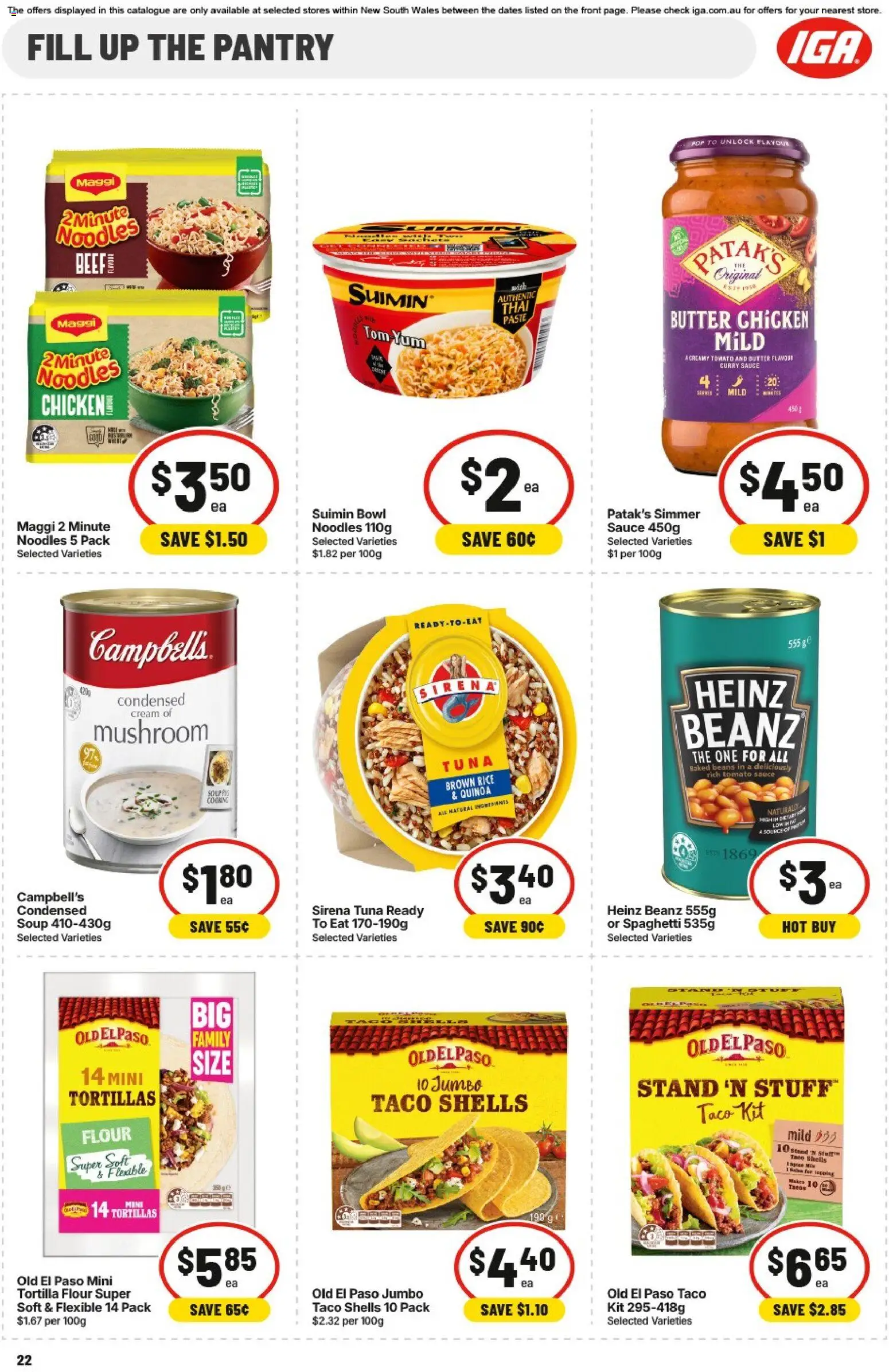 IGA catalogue - valid from 15.04.2026 | Page: 22 | Products: Butter, Cheese, Granola, Oats