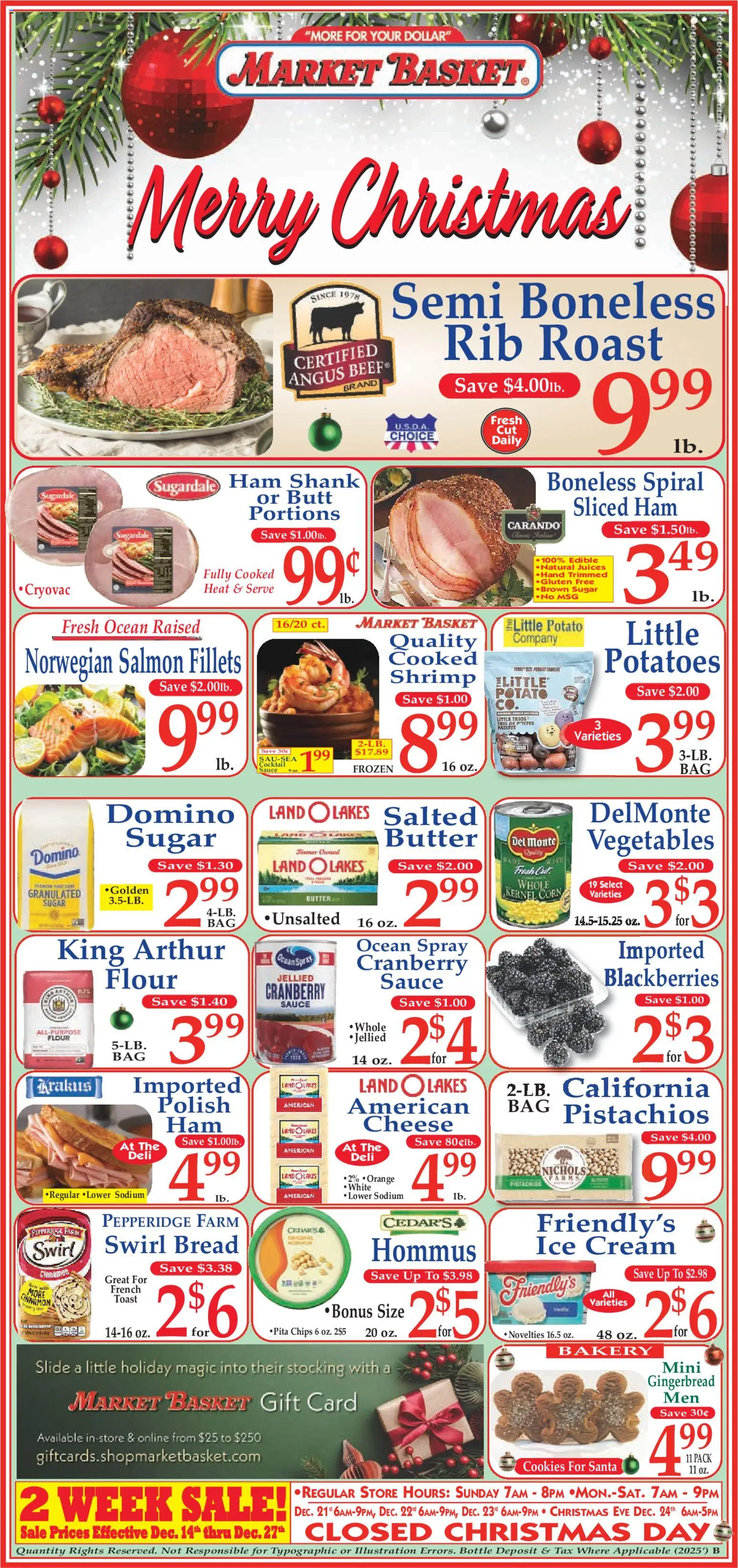 Market Basket Ad - valid from 14.12.2025 | Page: 1 | Products: Cream, Cookies, Ice cream, Potatoes