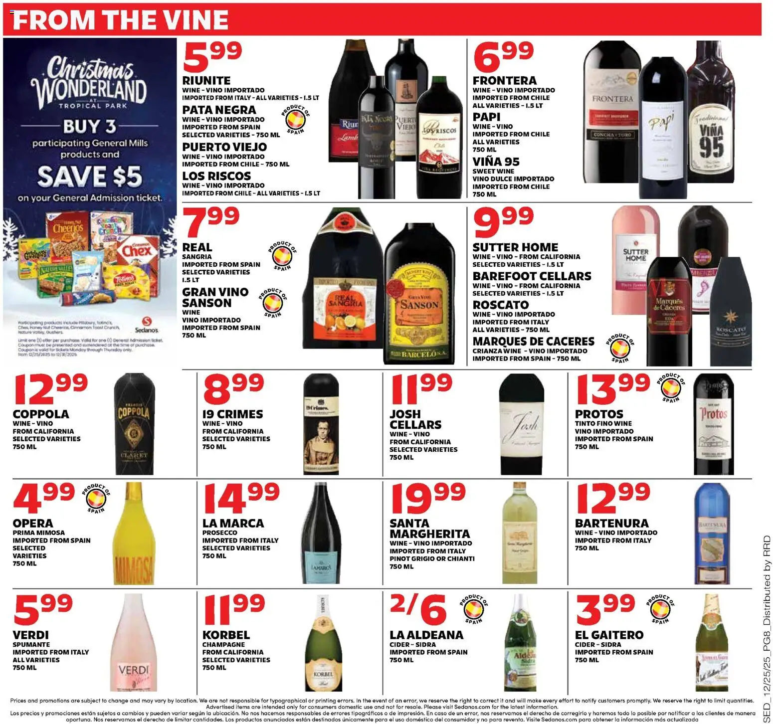 Sedano's Weekly Ad - valid from 25.12.2025 | Page: 8 | Products: Cider, Wine