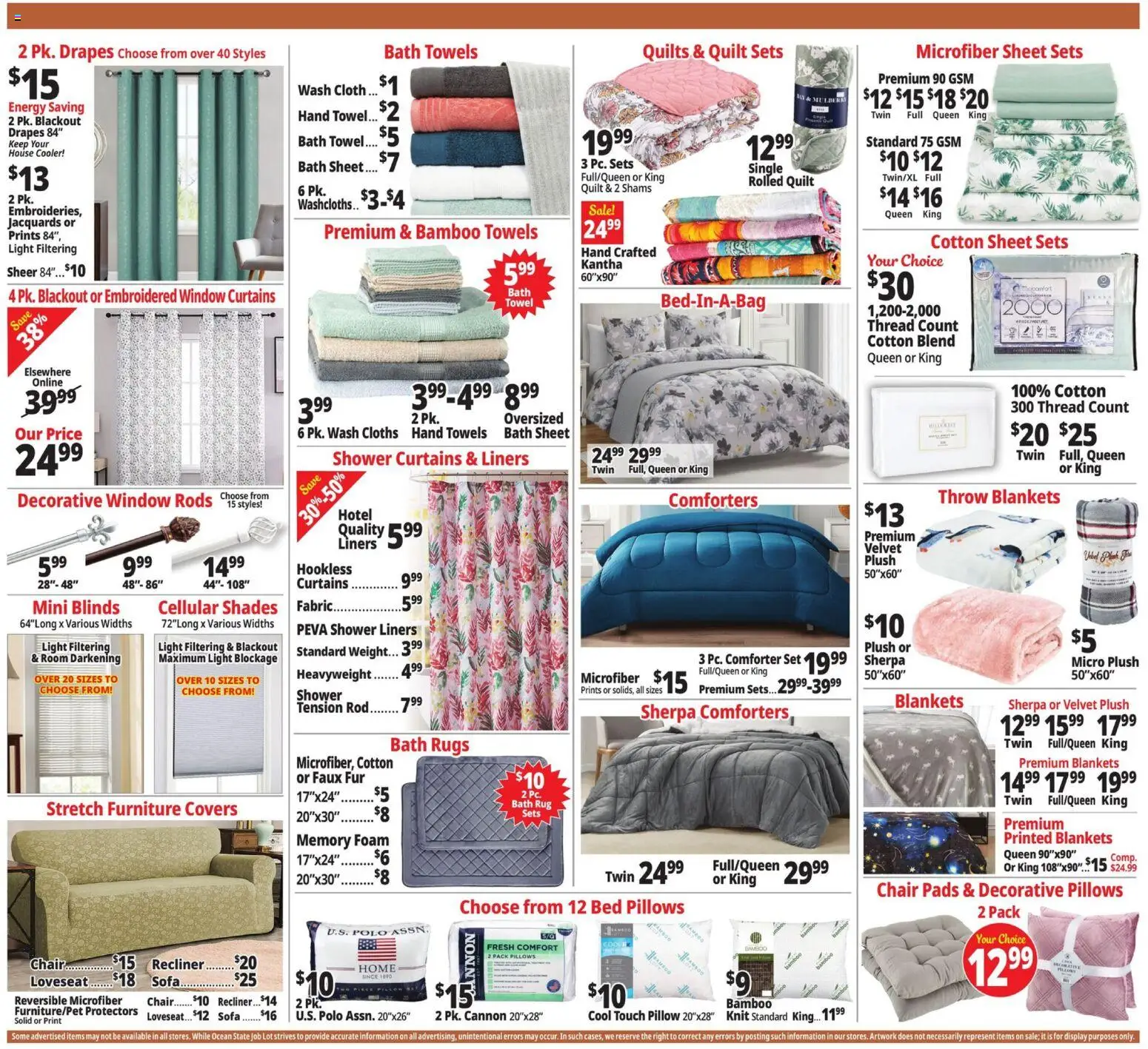 Ocean State Job Lot Weekly Ad - valid from 23.04.2026 | Page: 13 | Products: Bath, Recliner, Quilt, Weight