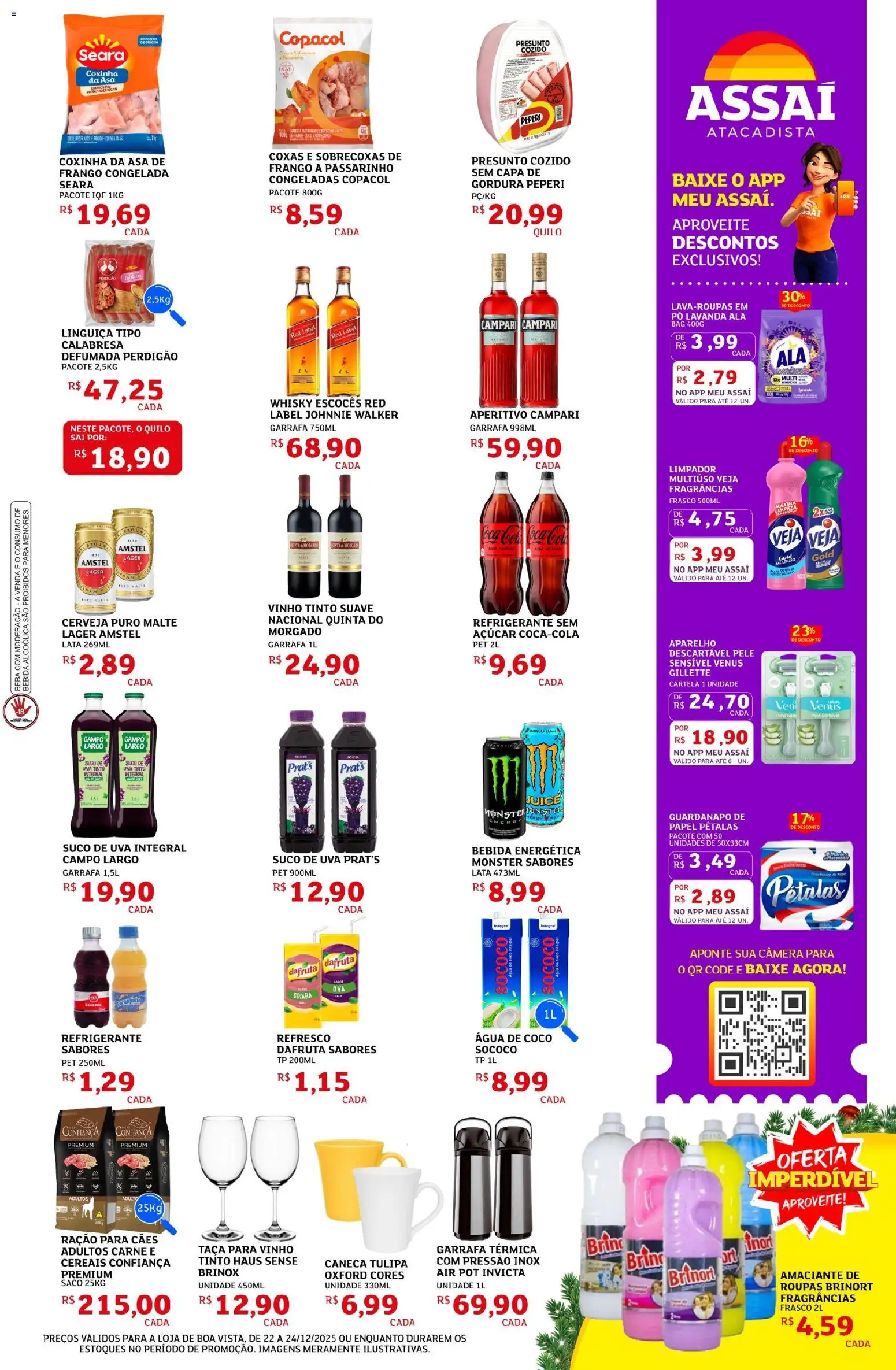 Assaí Atacadista Folheto - válido de 22.12.2025 | Página: 3 | Produtos: Pó, Linguiça, Açúcar, Monster