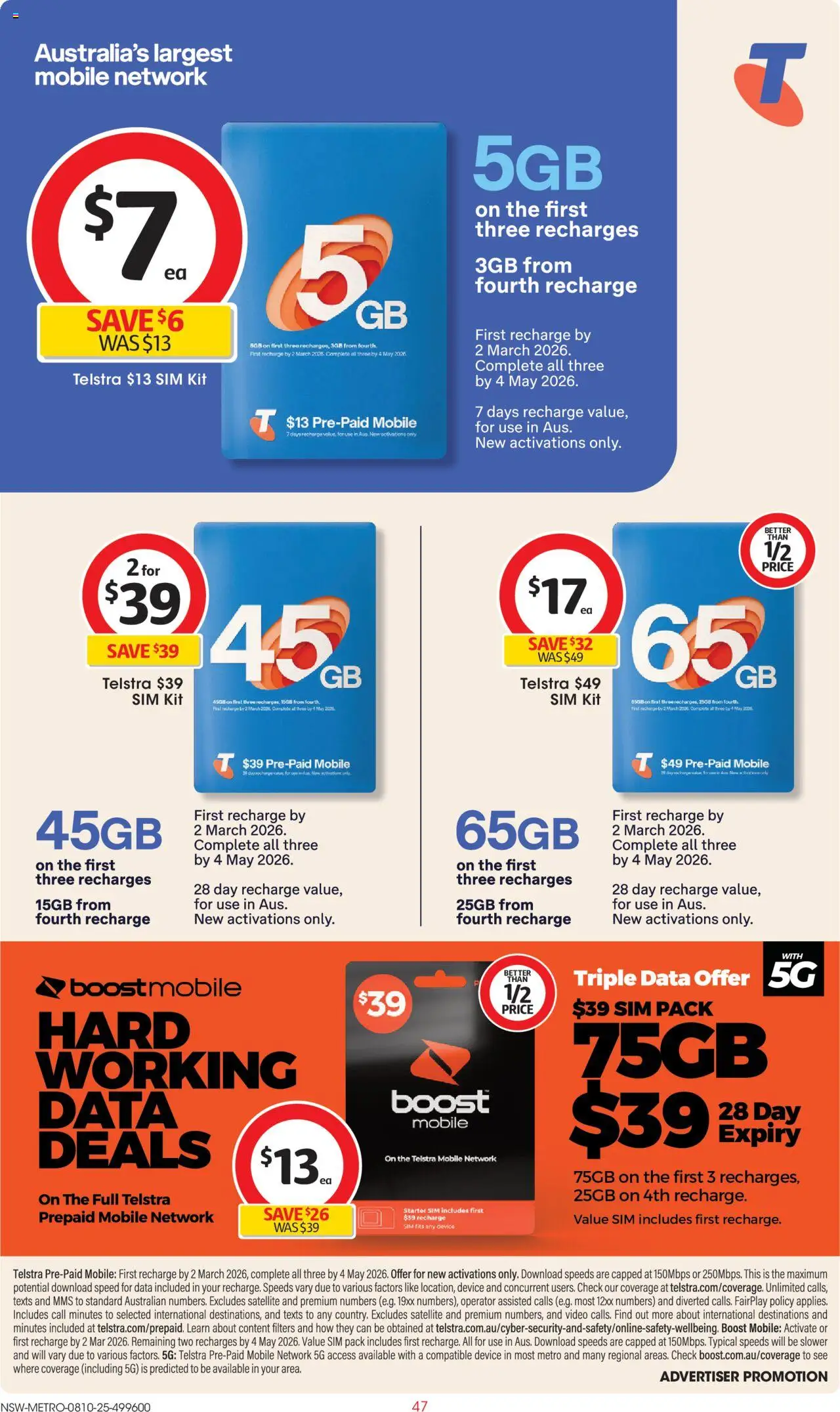 Coles catalogue - valid from 08.10.2025 | Page: 47 | Products: Device, Satellite, Mobile