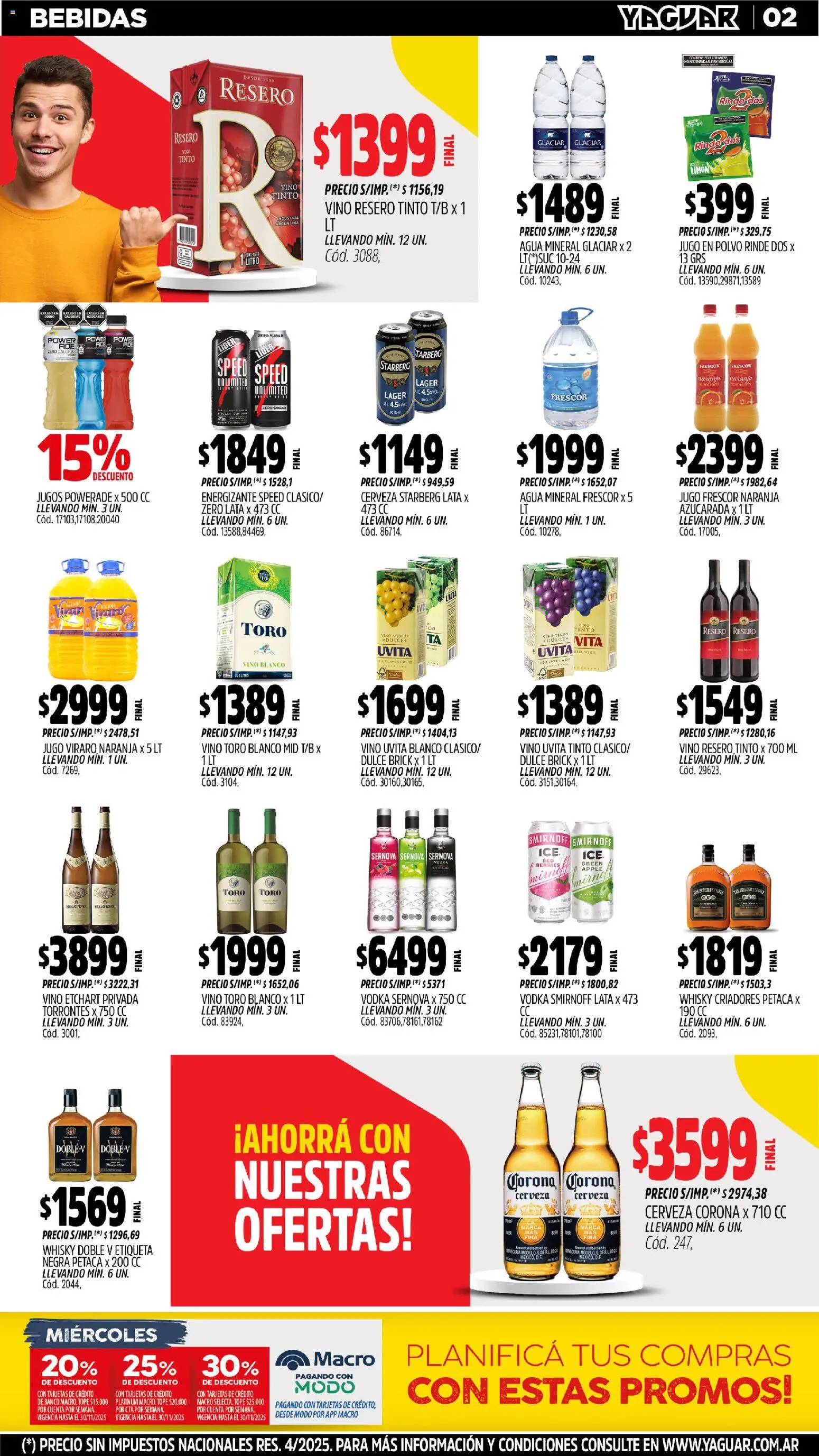 Yaguar - Santa Fe │ válido desde el 17.11.2025 | Página: 2 | Productos: Polvo, Agua, Limón, Vino