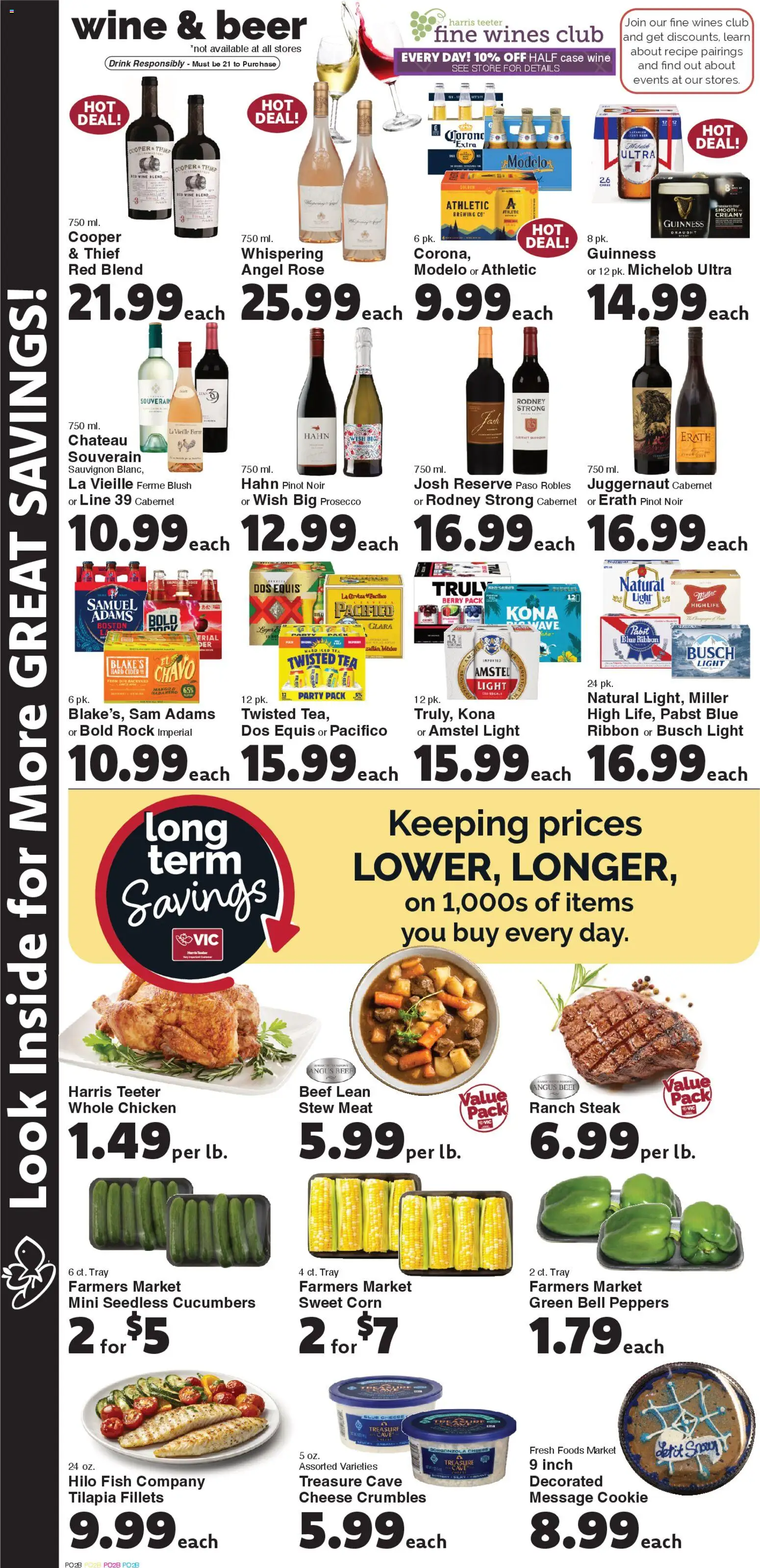 Harris Teeter Weekly Ad - NC - valid from 21.01.2026 | Page: 9 | Products: Corn, Blush, Wine, Fish