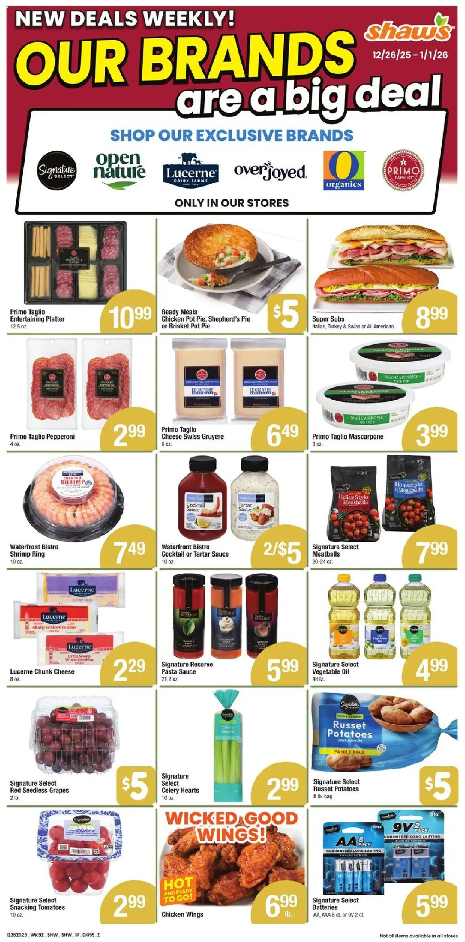 Shaw's Weekly Ad - MA - valid from 26.12.2025 | Page: 5 | Products: Ring, Oil, Potatoes, Grapes