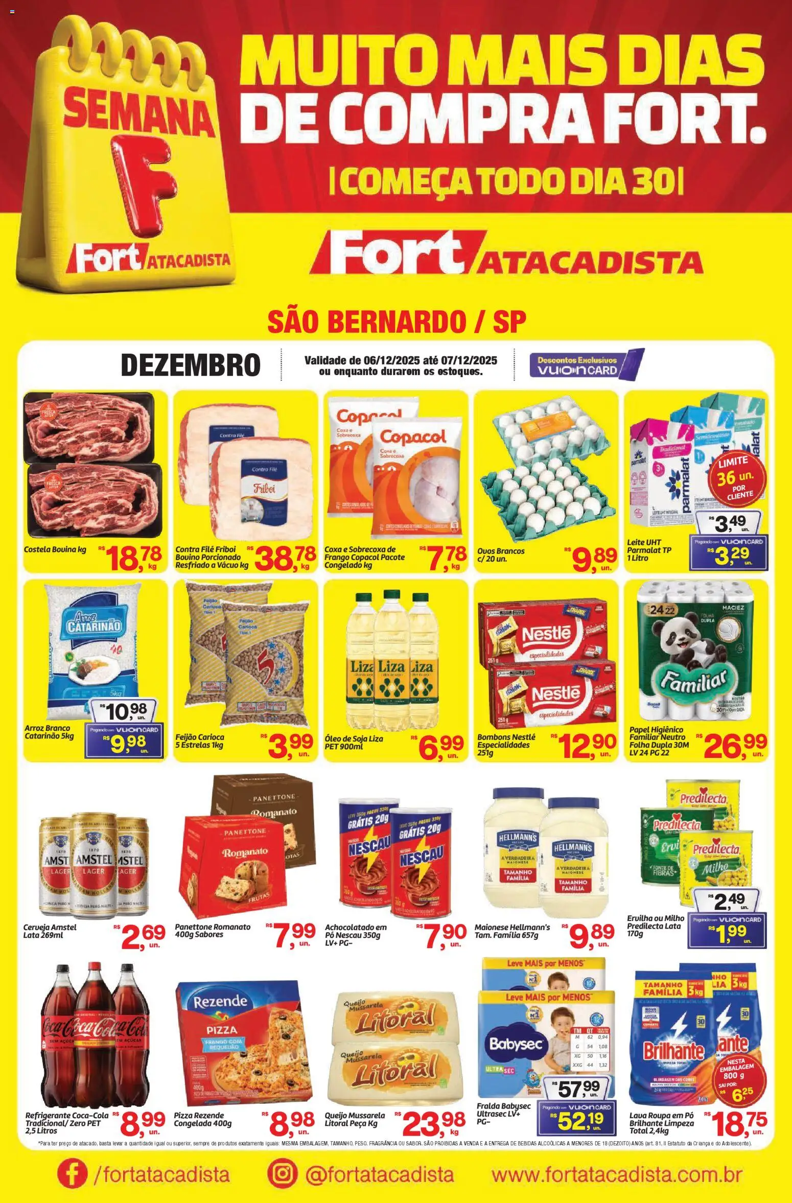 Fort Atacadista Folheto - válido de 06.12.2025 | Página: 1 | Produtos: Nescau, Leite, Óleo, Refrigerante