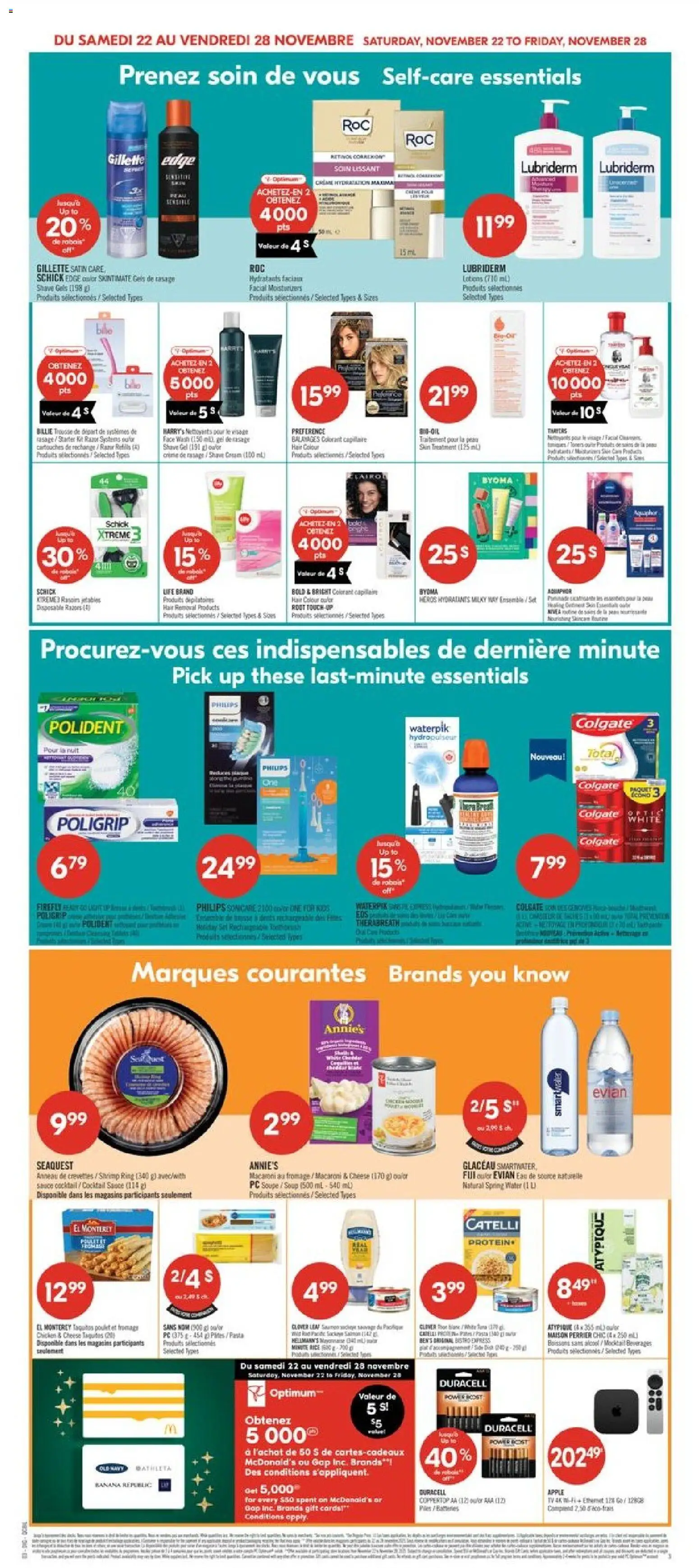 Pharmaprix flyer valid from 22.11.2025 | Page: 19 | Products: Rice, Tv, Face wash, Body lotion
