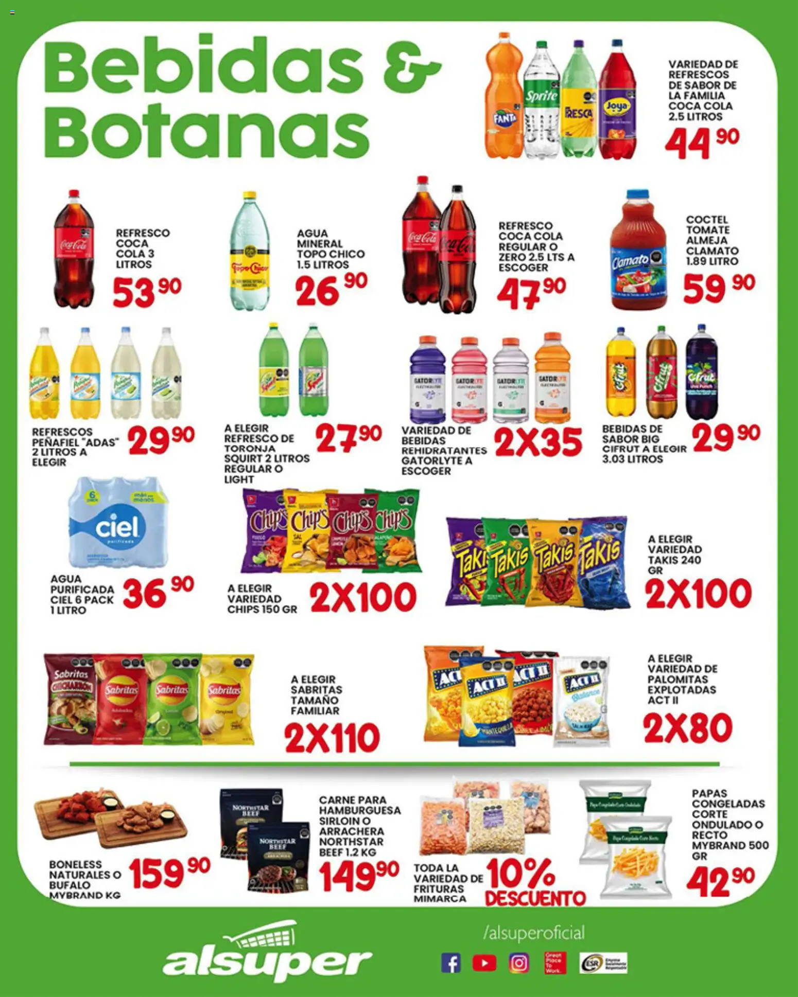 Nuevas ofertas de Alsuper válidas en toda la República Mexicana desde el 23.01.2026. ¡Encuentra las mejores ofertas en Alsuper folleto Chihuahua Capital! | Página: 3 | Productos: Refresco, Tomate, Agua, Toronja