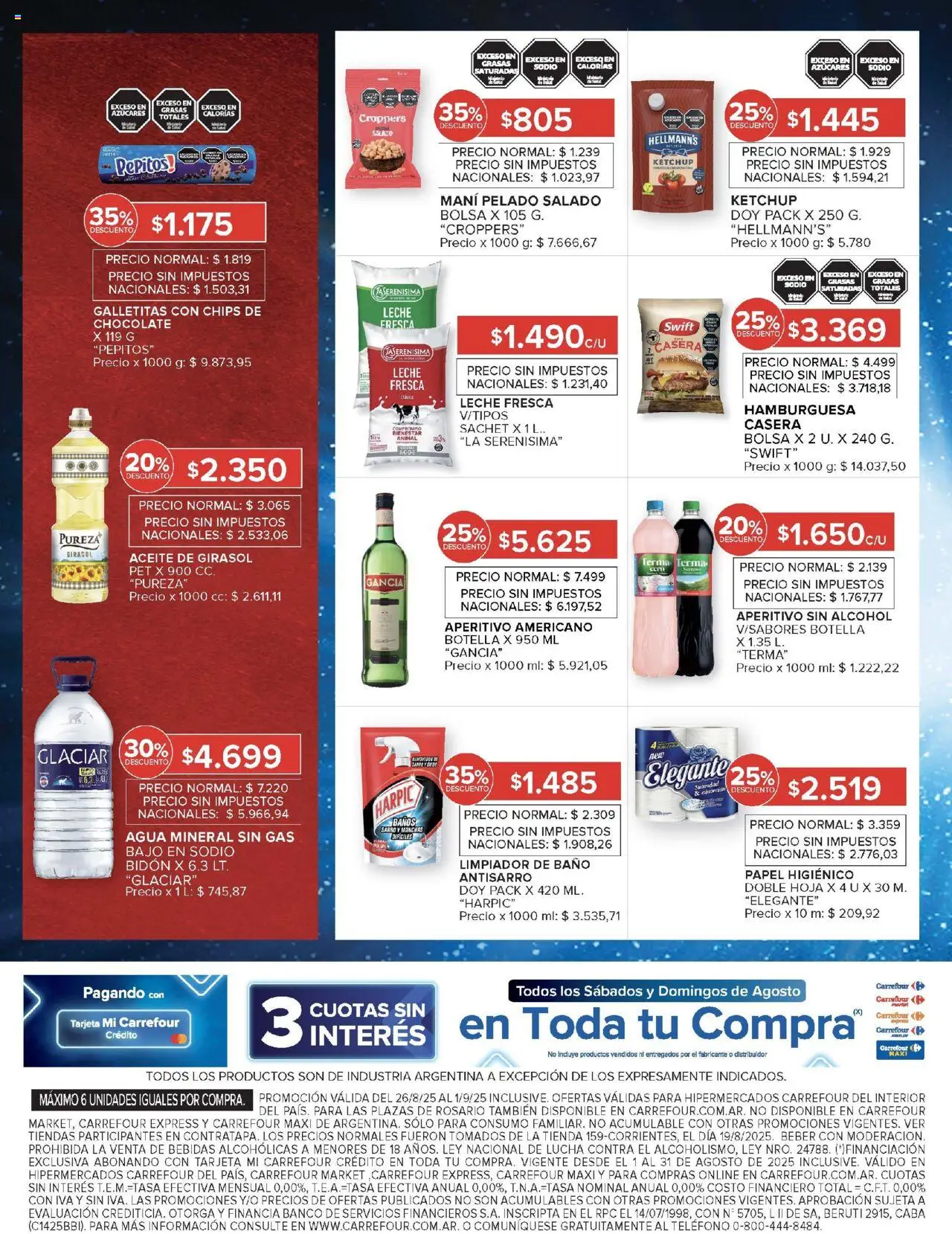 Carrefour ofertas - Salta │ válido desde el 26.08.2025 | Página: 11 | Productos: Banco, Aceite, Ketchup, Limpiador